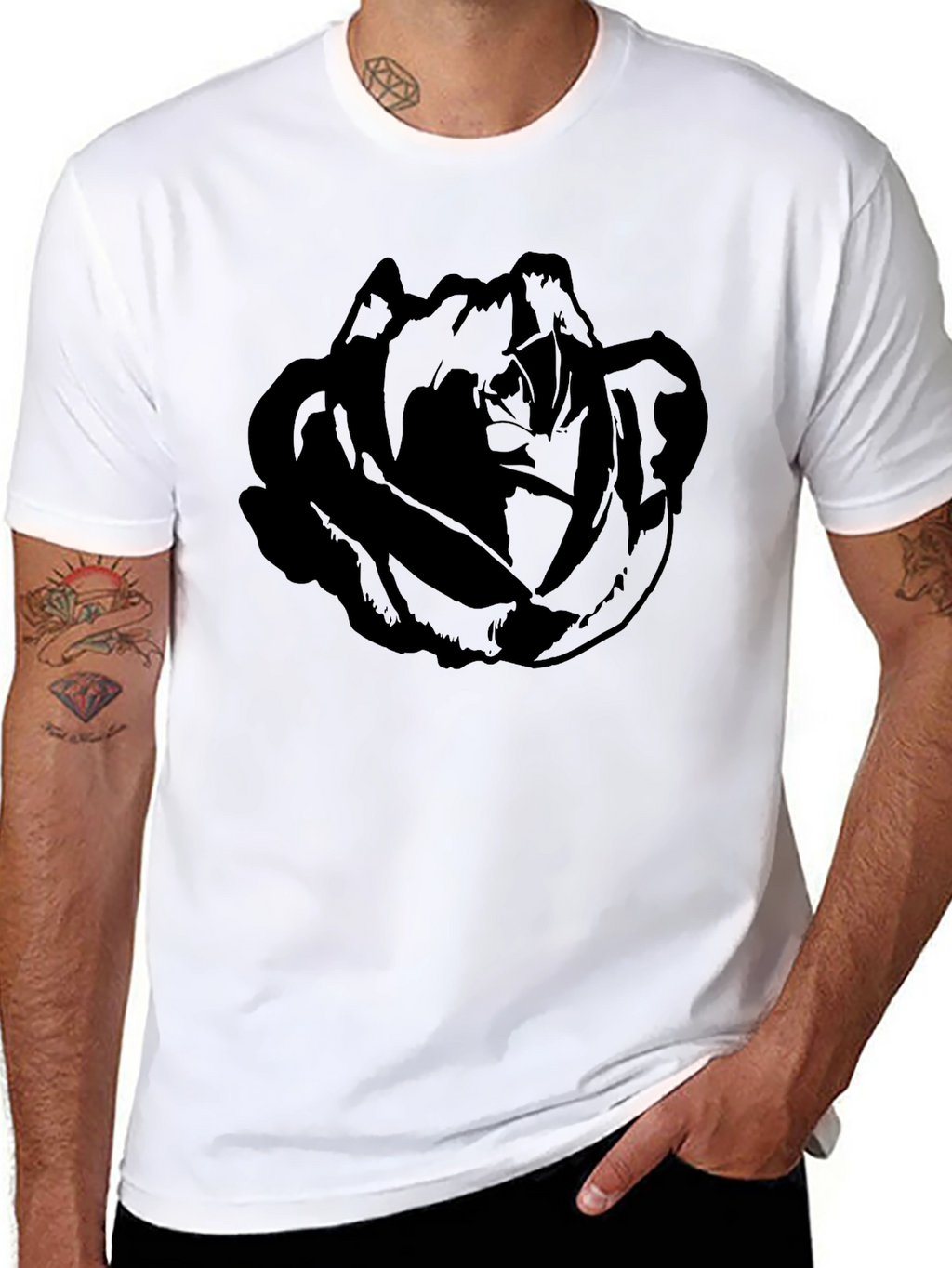 Black Rose Graphic Tee - Dark Aesthetic T-Shirt