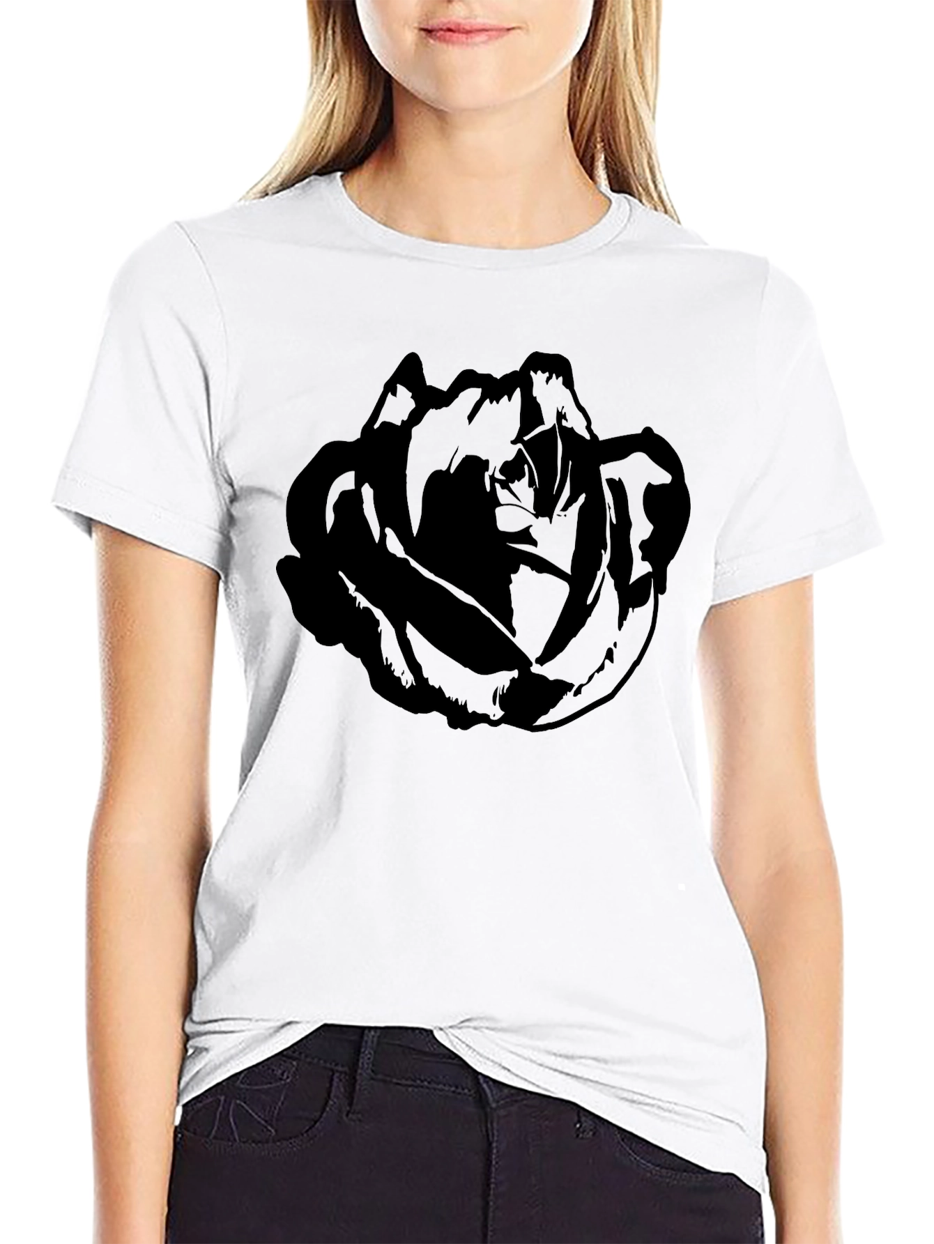 Black Rose Graphic Tee - Dark Aesthetic T-Shirt