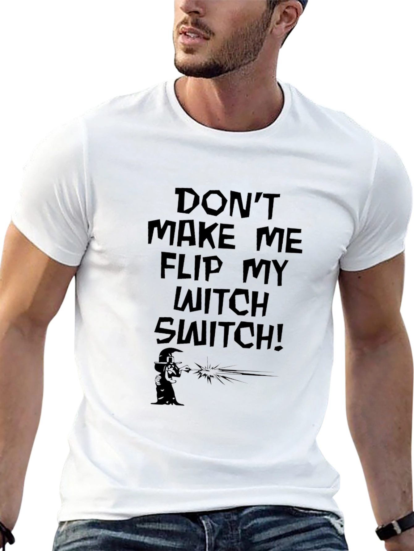Dont Make Me Flip My Witch Switch Black T-Shirt