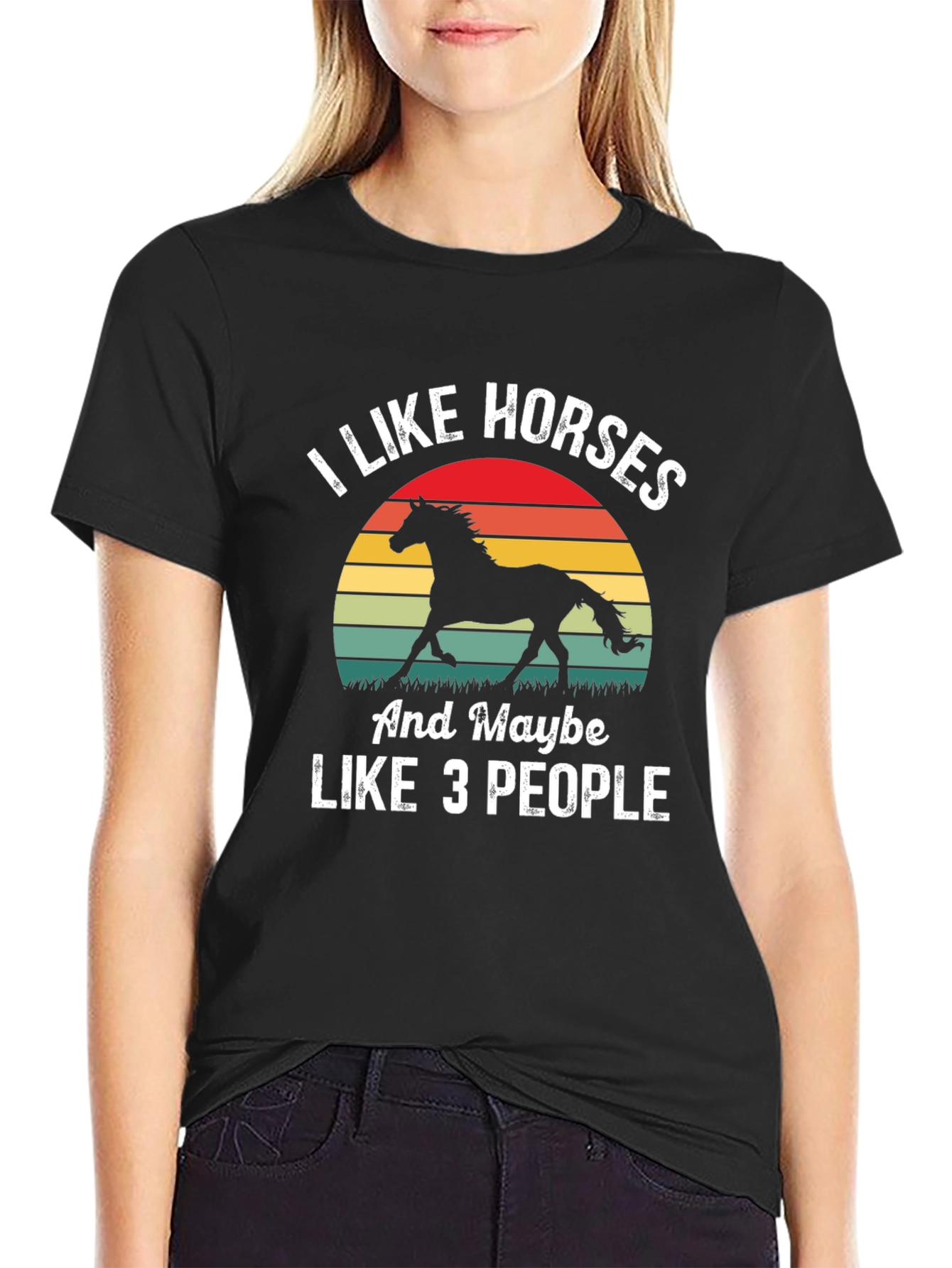 I Like Horses T-Shirt - Funny Equestrian Tee