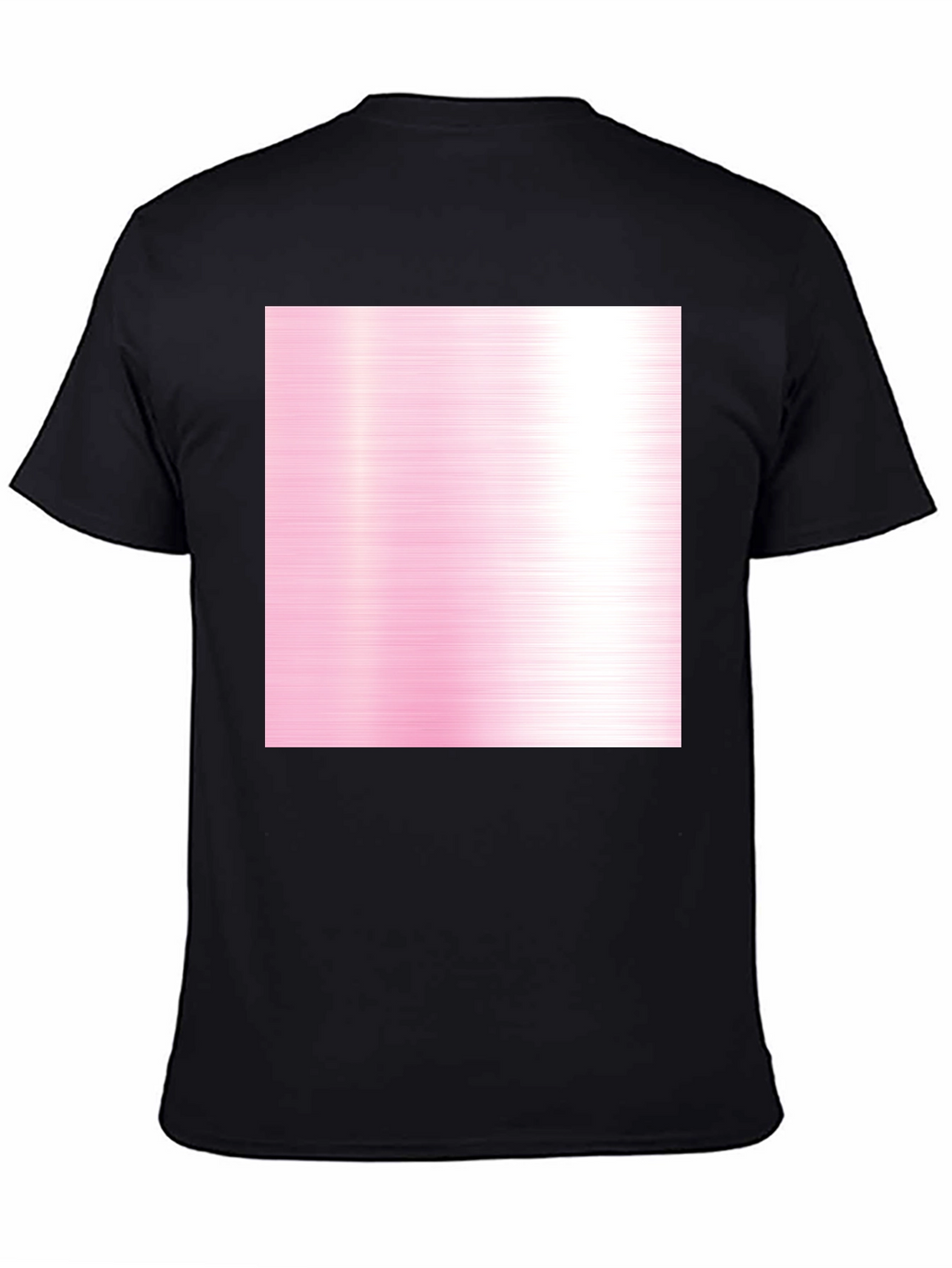 Black Tee with Pink Abstract Design