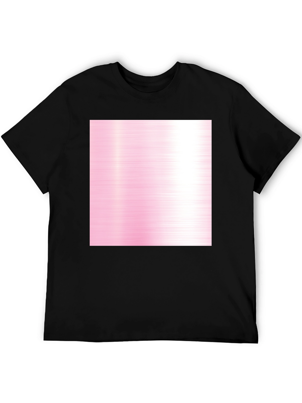 Black Tee with Pink Abstract Design