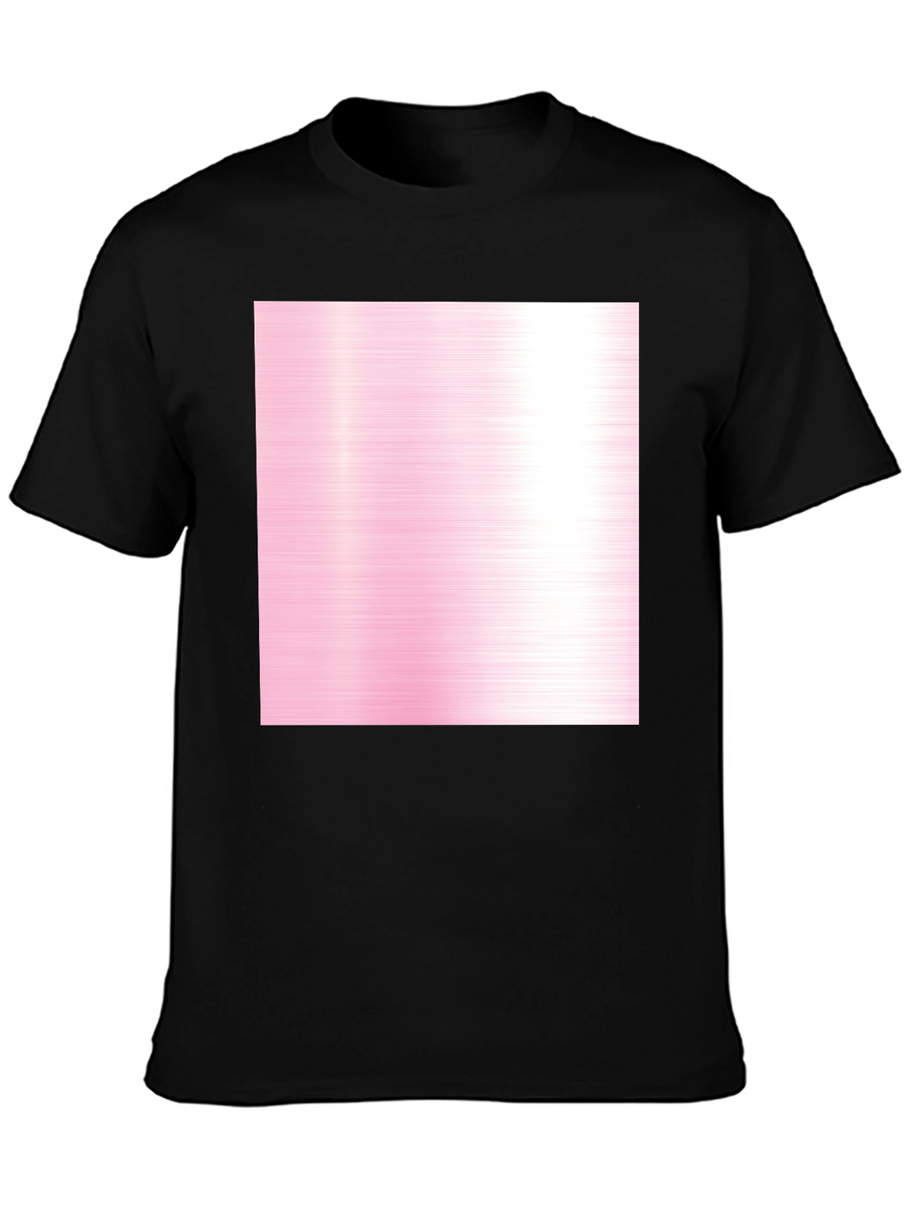 Black Tee with Pink Abstract Design