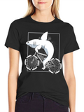 Shark on Bike Graphic Tee - Unique T-Shirt Design