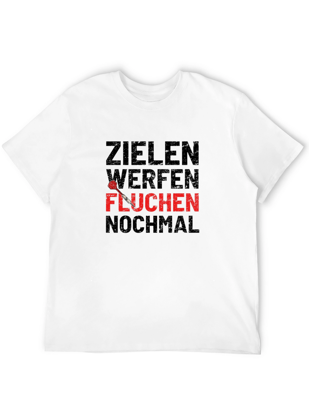 Darts T-Shirt: Zielen Werfen Fluchen