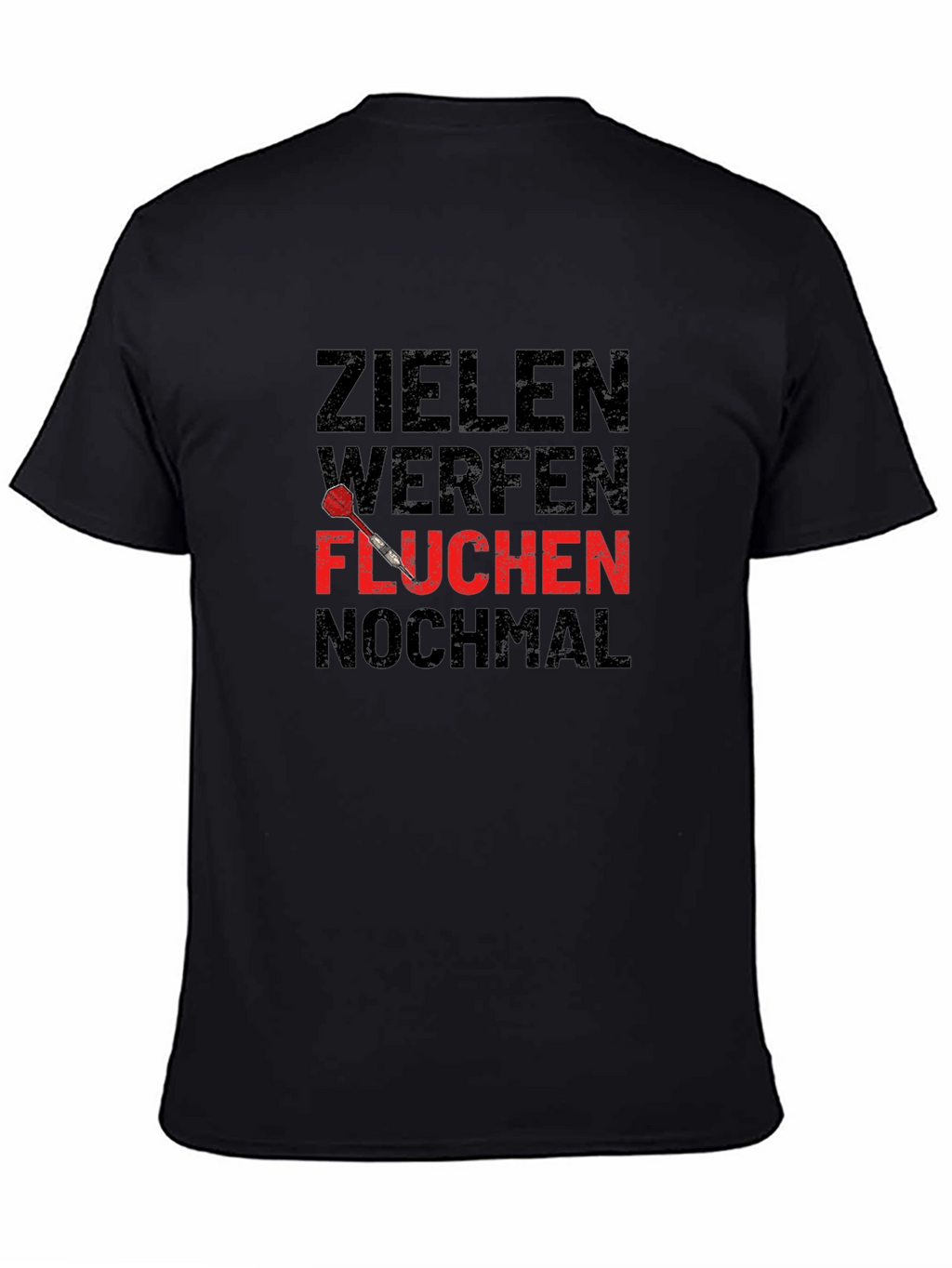 Darts T-Shirt: Zielen Werfen Fluchen