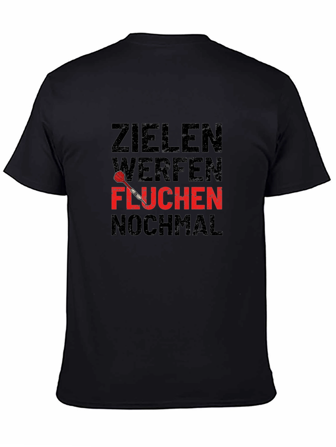 Darts T-Shirt: Zielen Werfen Fluchen
