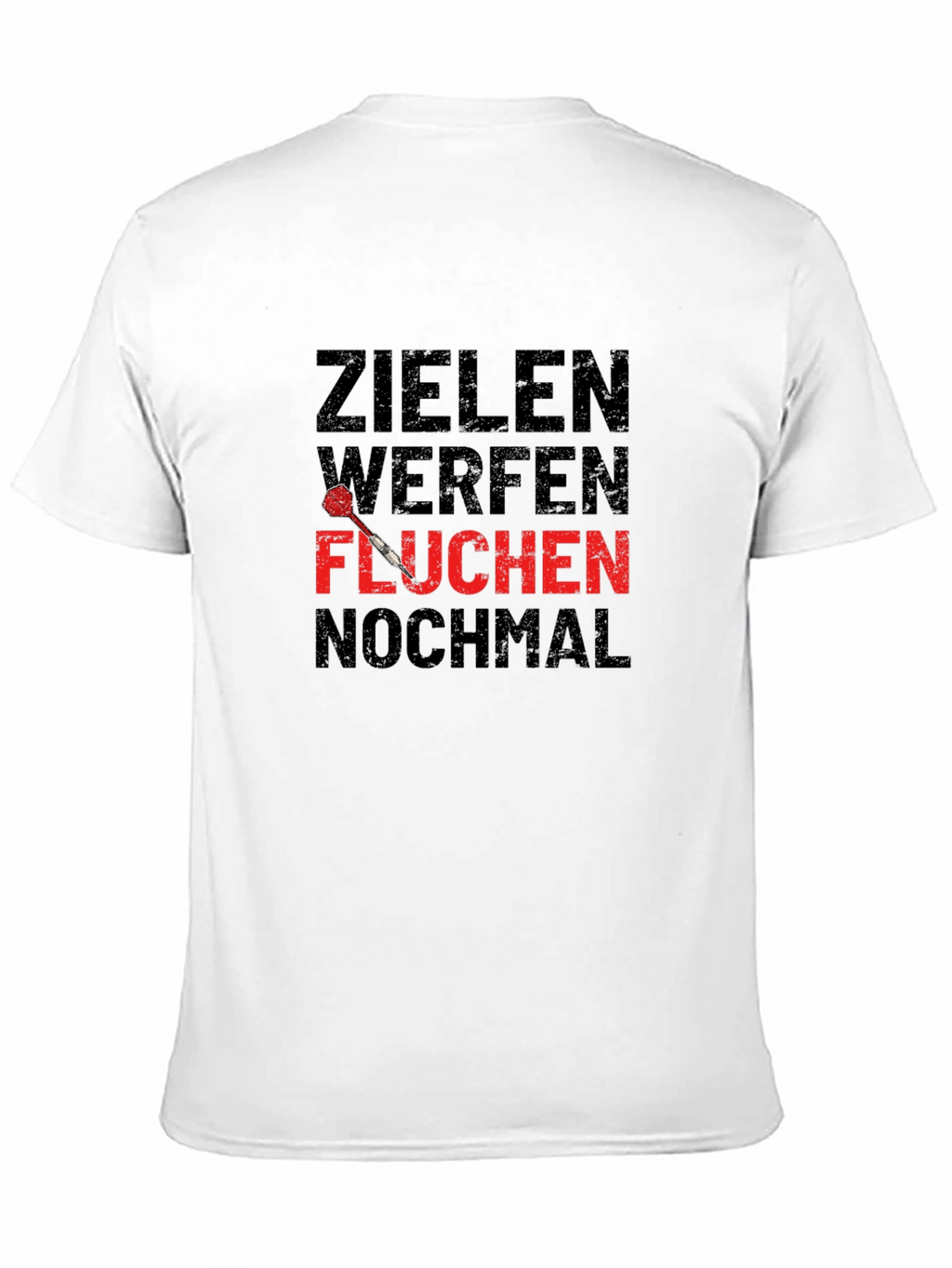 Darts T-Shirt: Zielen Werfen Fluchen