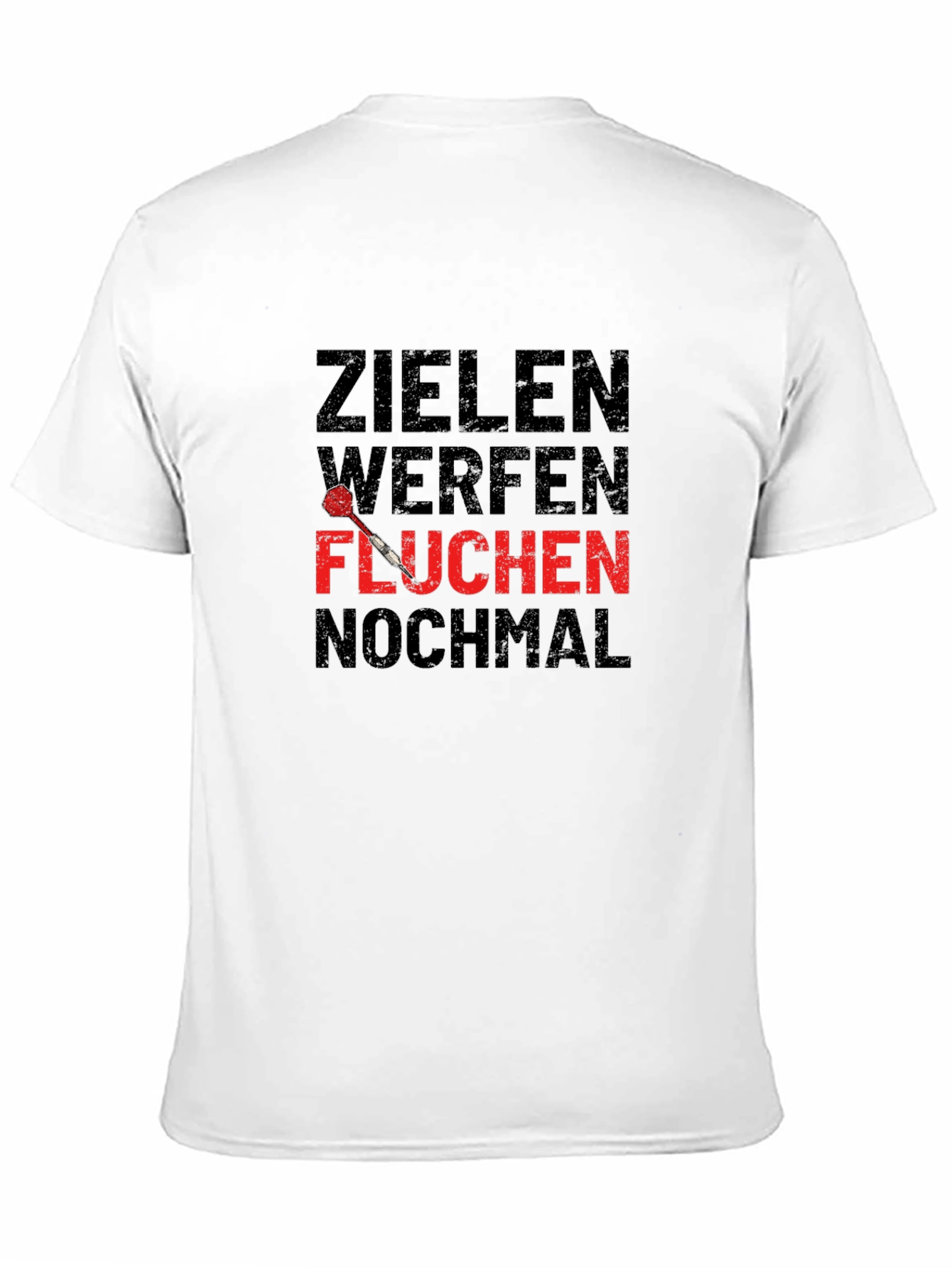 Darts T-Shirt: Zielen Werfen Fluchen