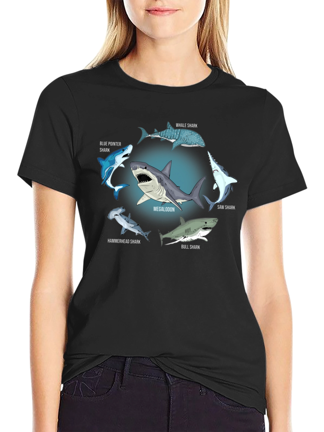 Shark Species T-Shirt: Megalodon Hammerhead & More!