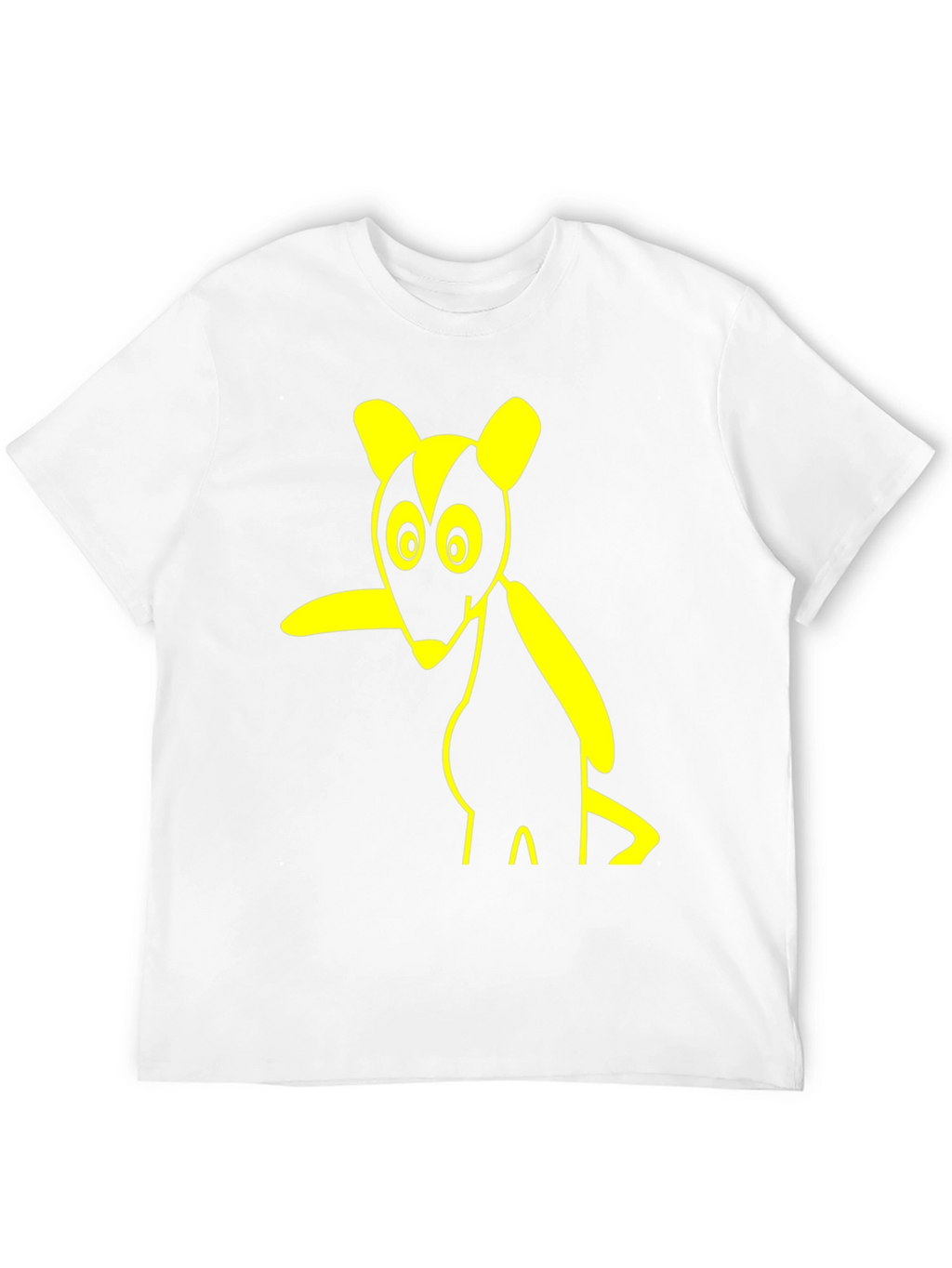 Cartoon Rodent Graphic Tee - Black