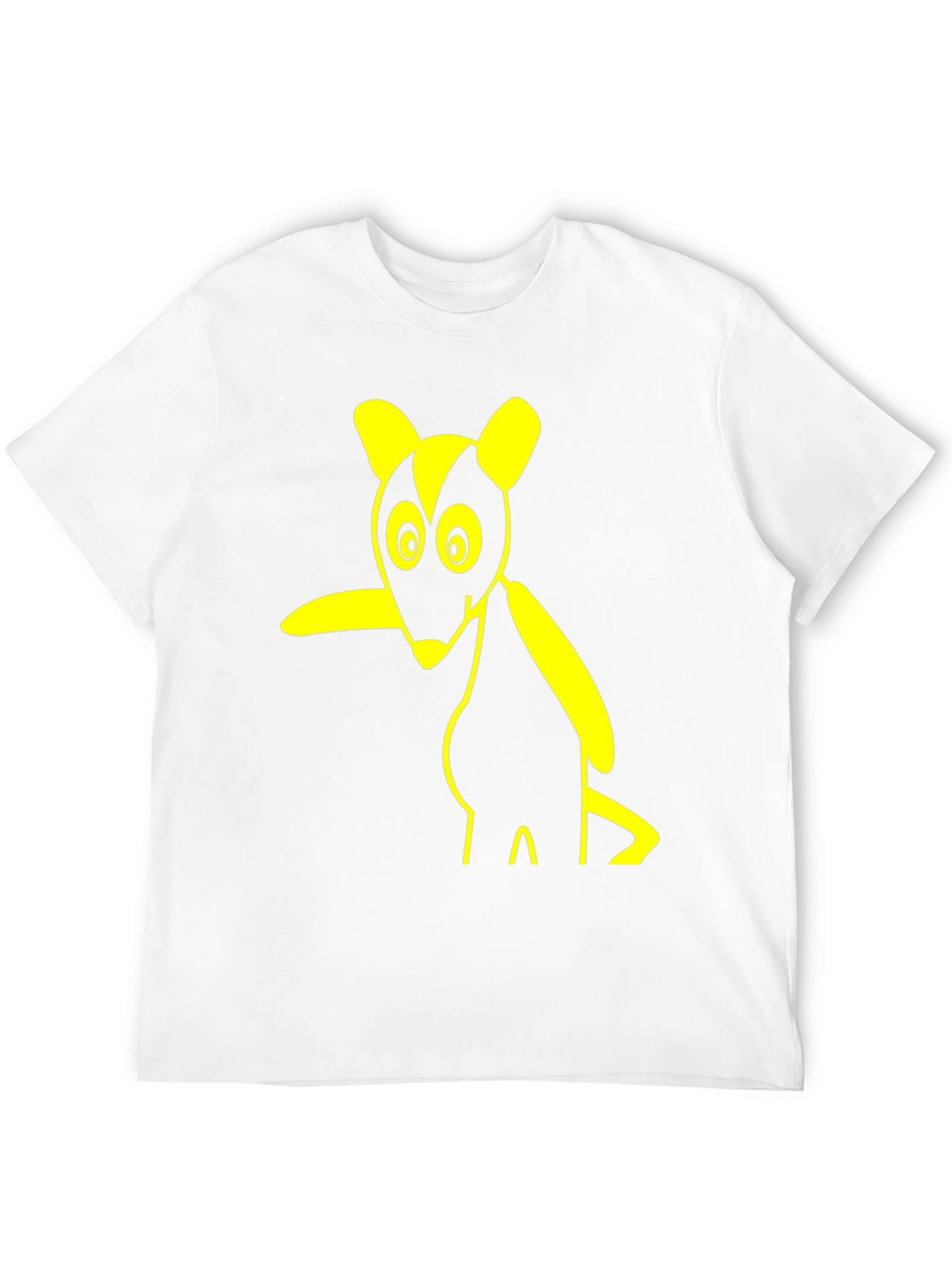 Cartoon Rodent Graphic Tee - Black