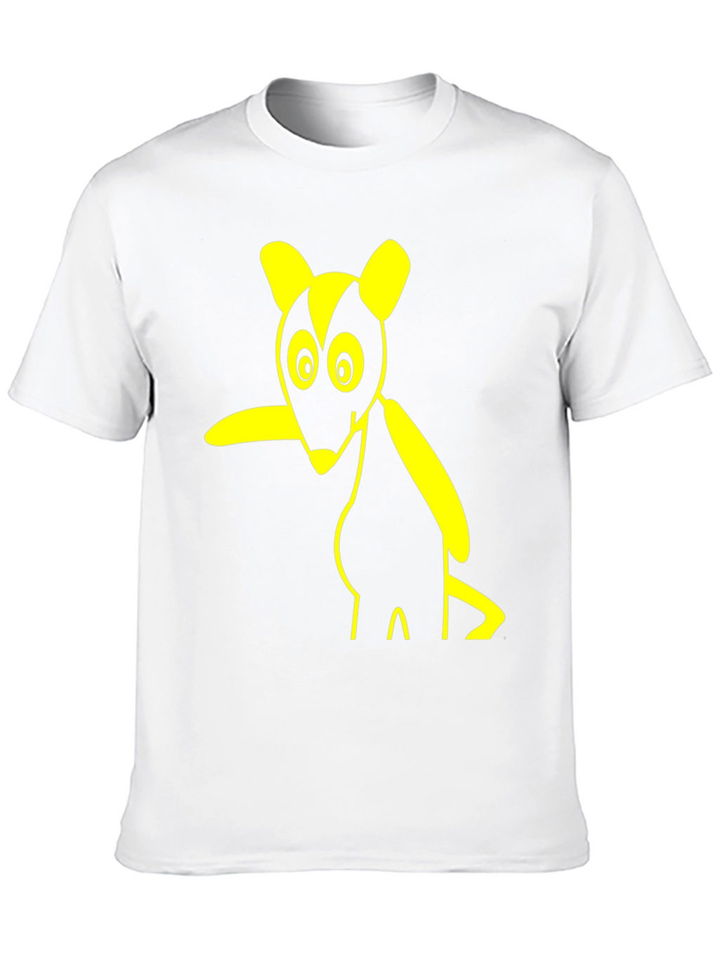 Cartoon Rodent Graphic Tee - Black