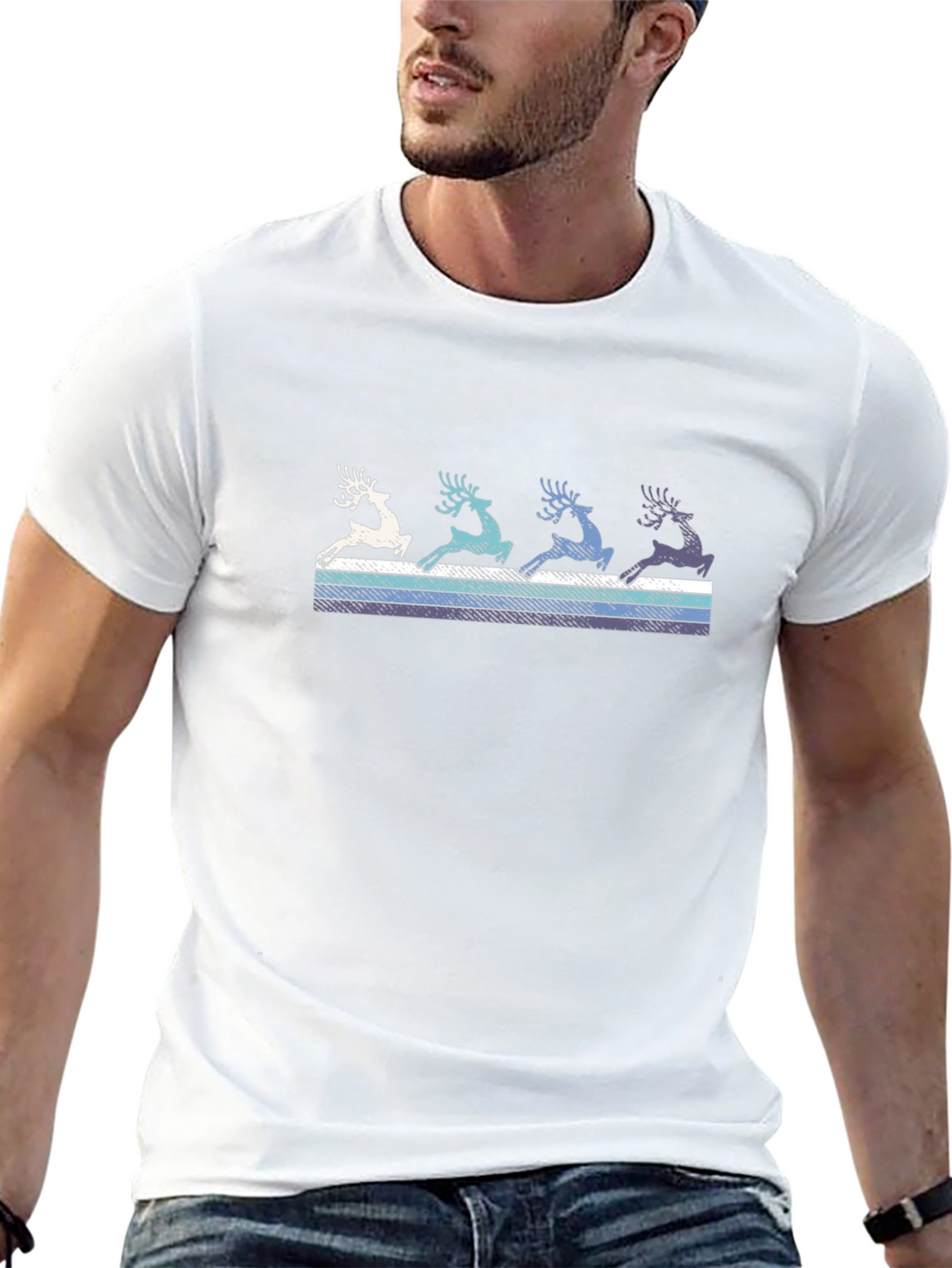 Retro Reindeer Graphic Tee