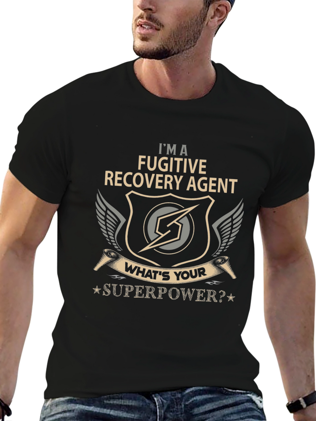 Fugitive Recovery Agent T-Shirt - Superpower Design