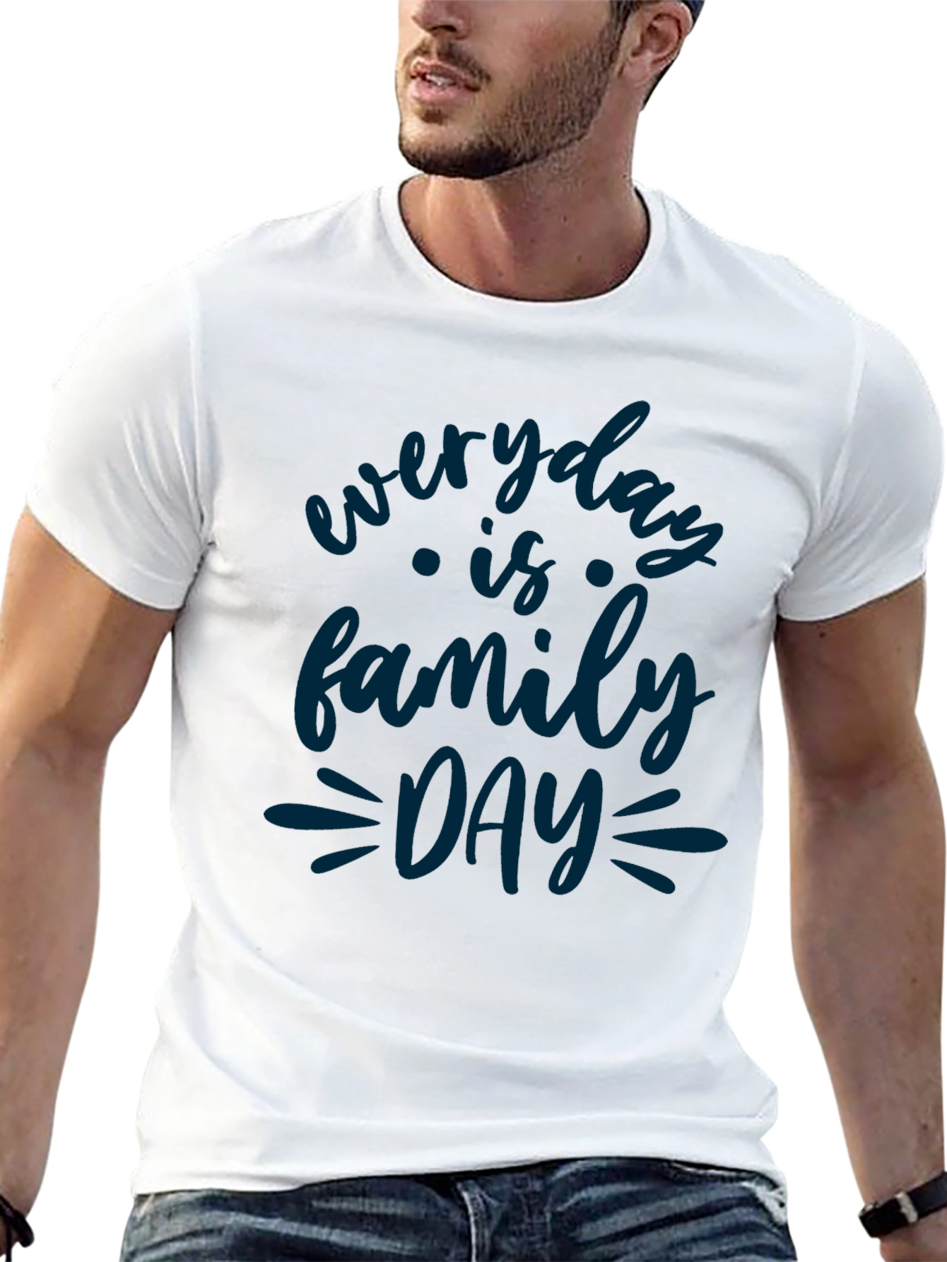 Everyday is Family Day Black Graphic Tee