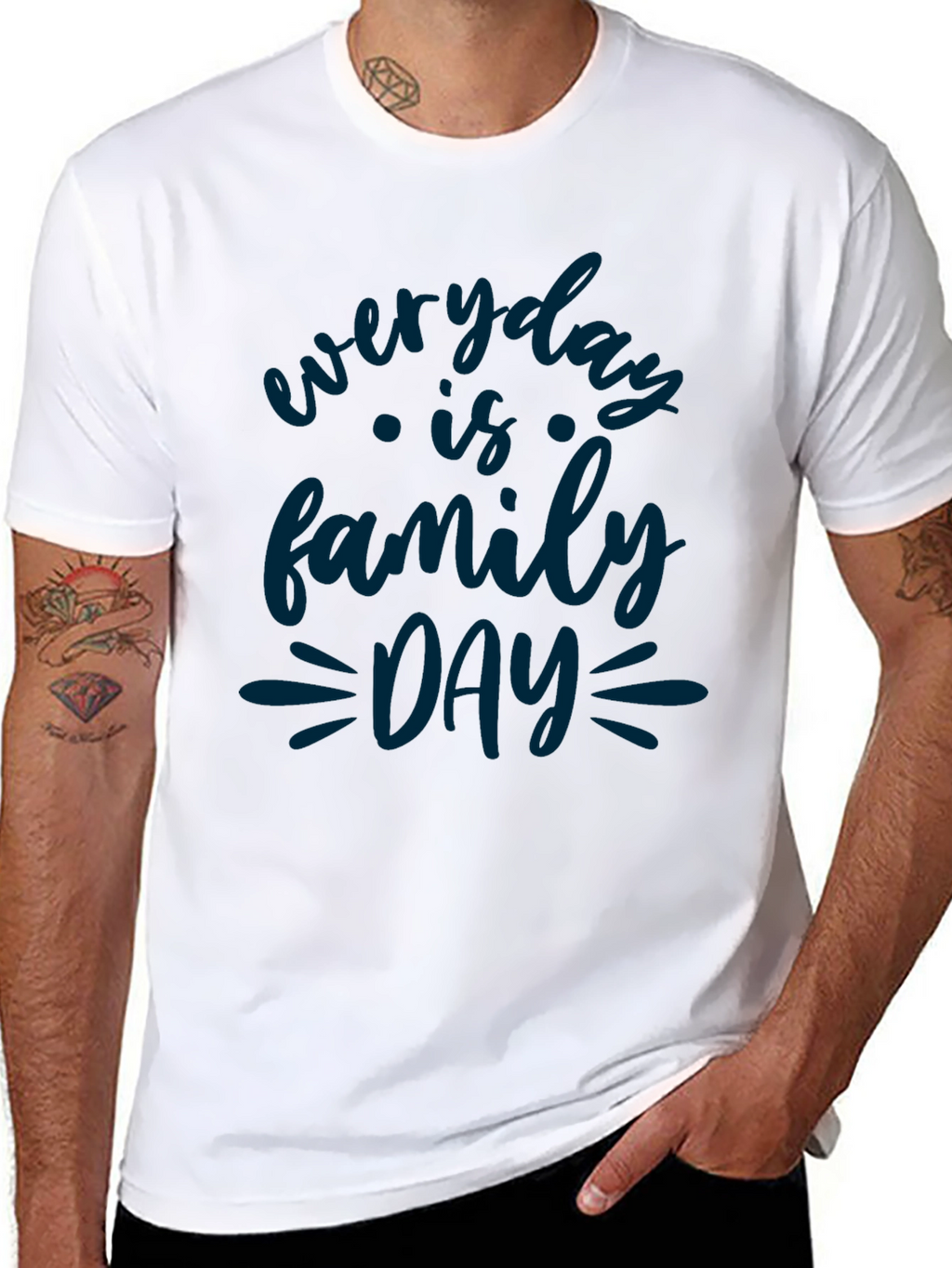 Everyday is Family Day Black Graphic Tee