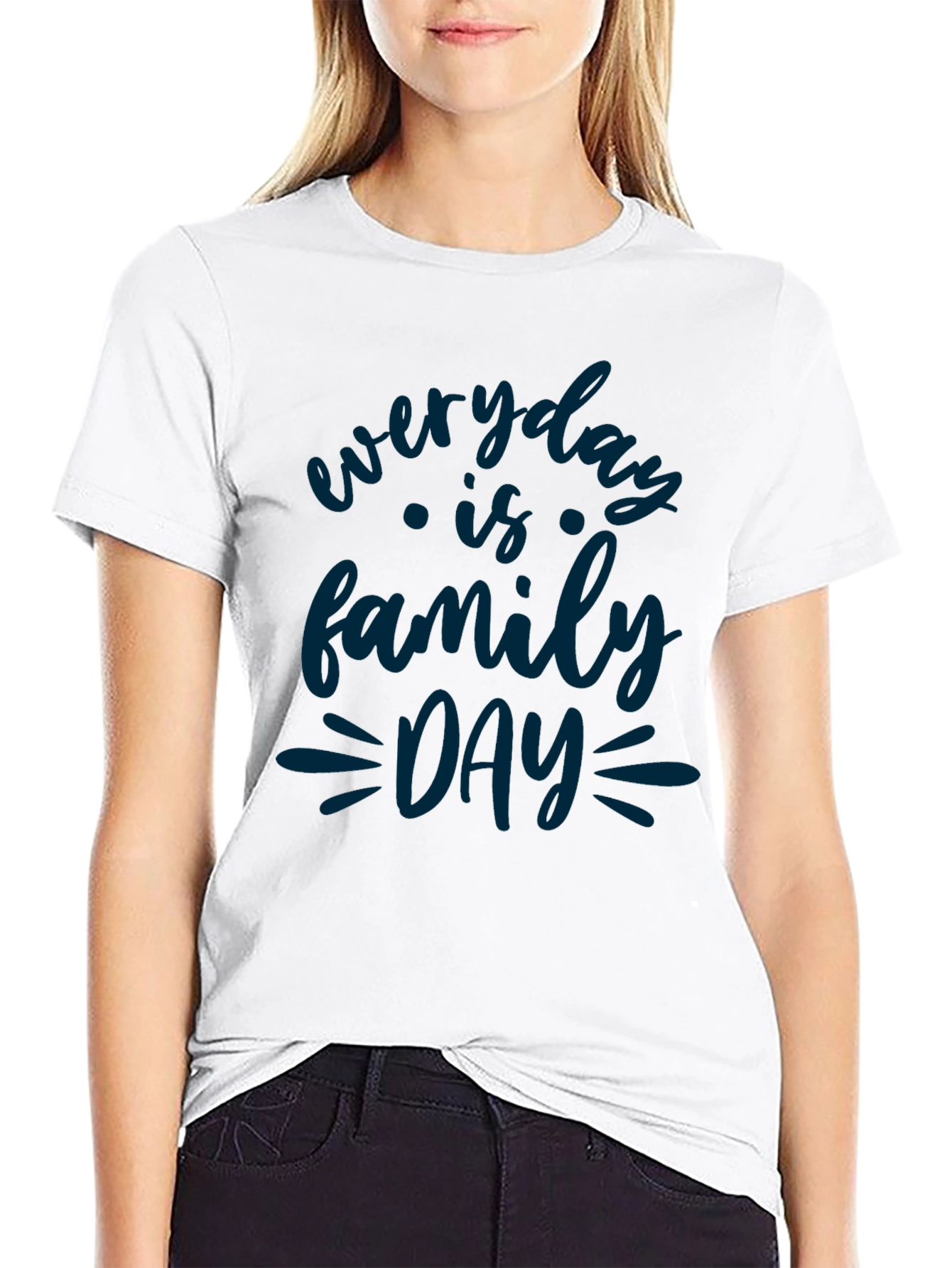 Everyday is Family Day Black Graphic Tee