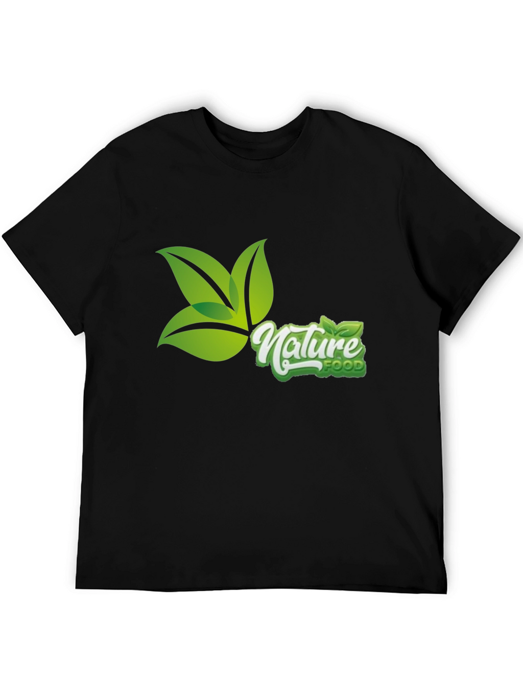 Nature Food Graphic Tee - Black Casual T-Shirt