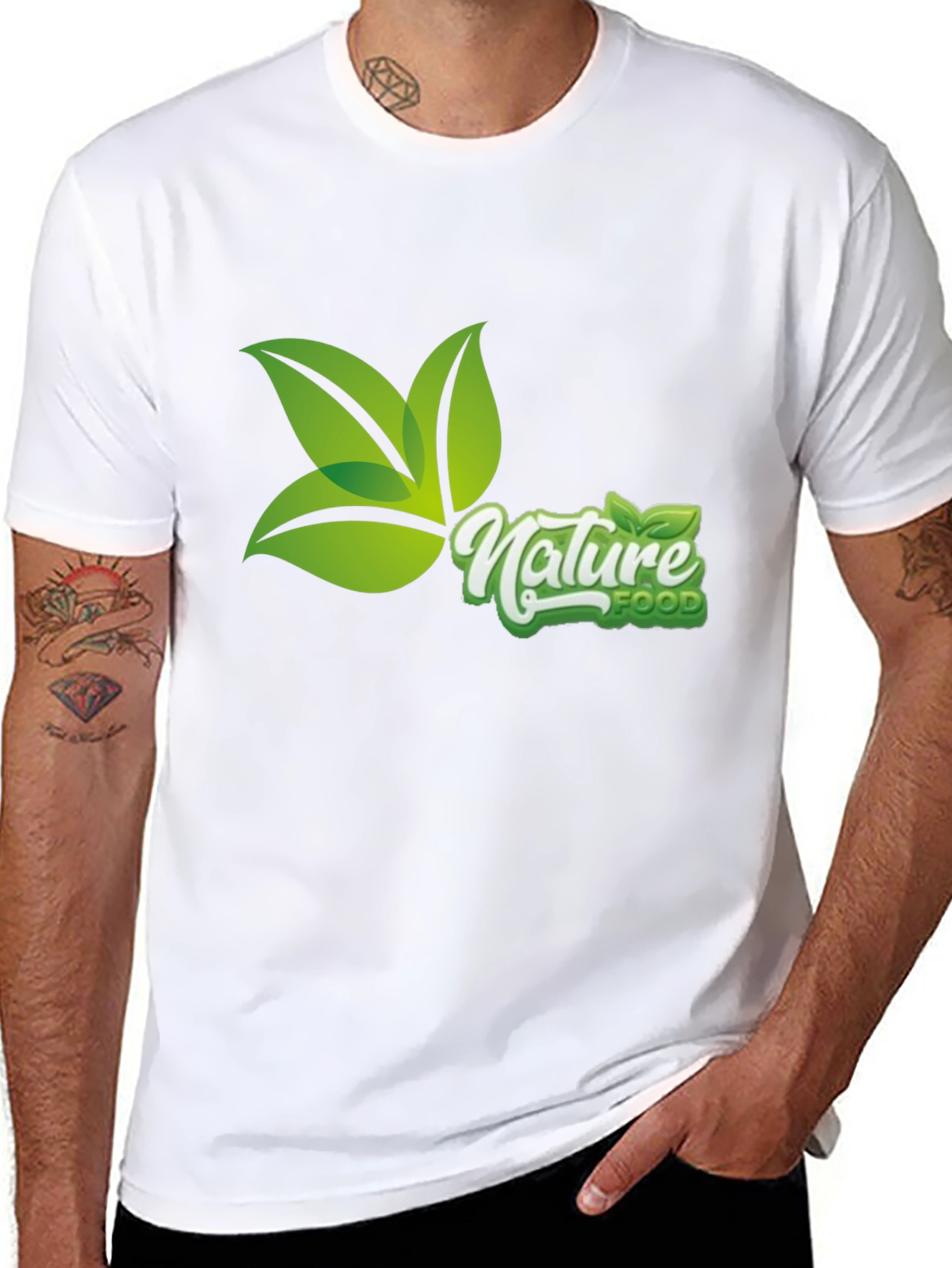 Nature Food Graphic Tee - Black Casual T-Shirt