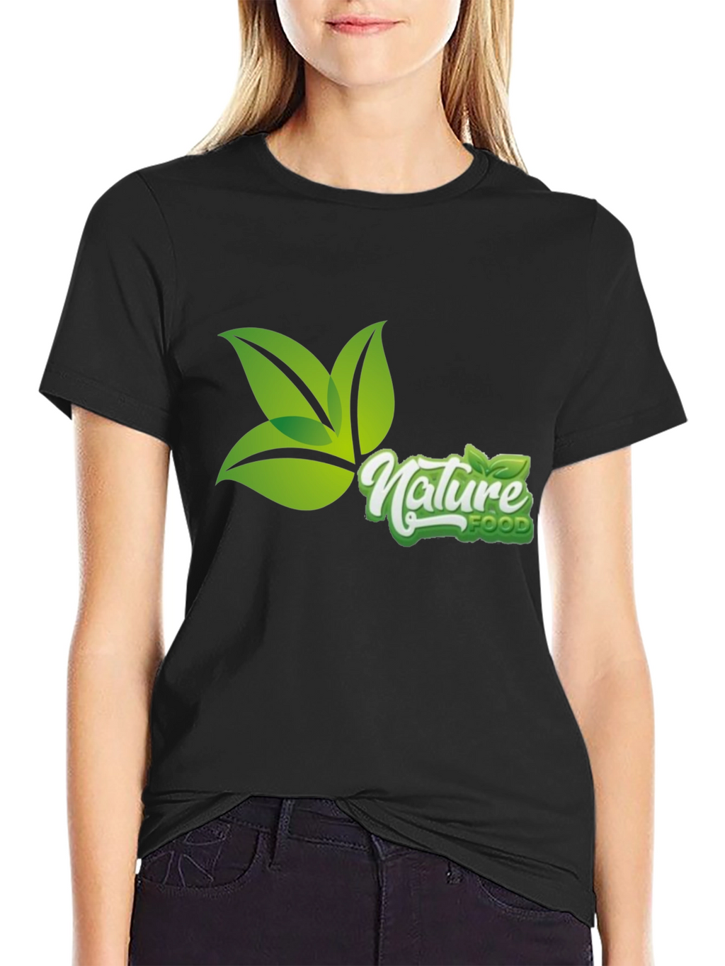 Nature Food Graphic Tee - Black Casual T-Shirt