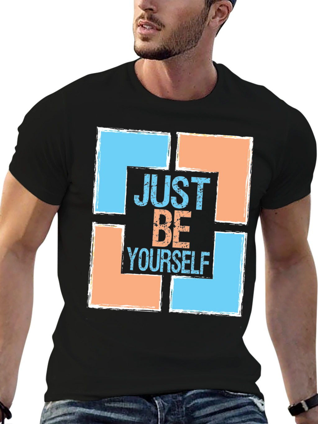 Just Be Yourself Graphic Tee - Trendy Style