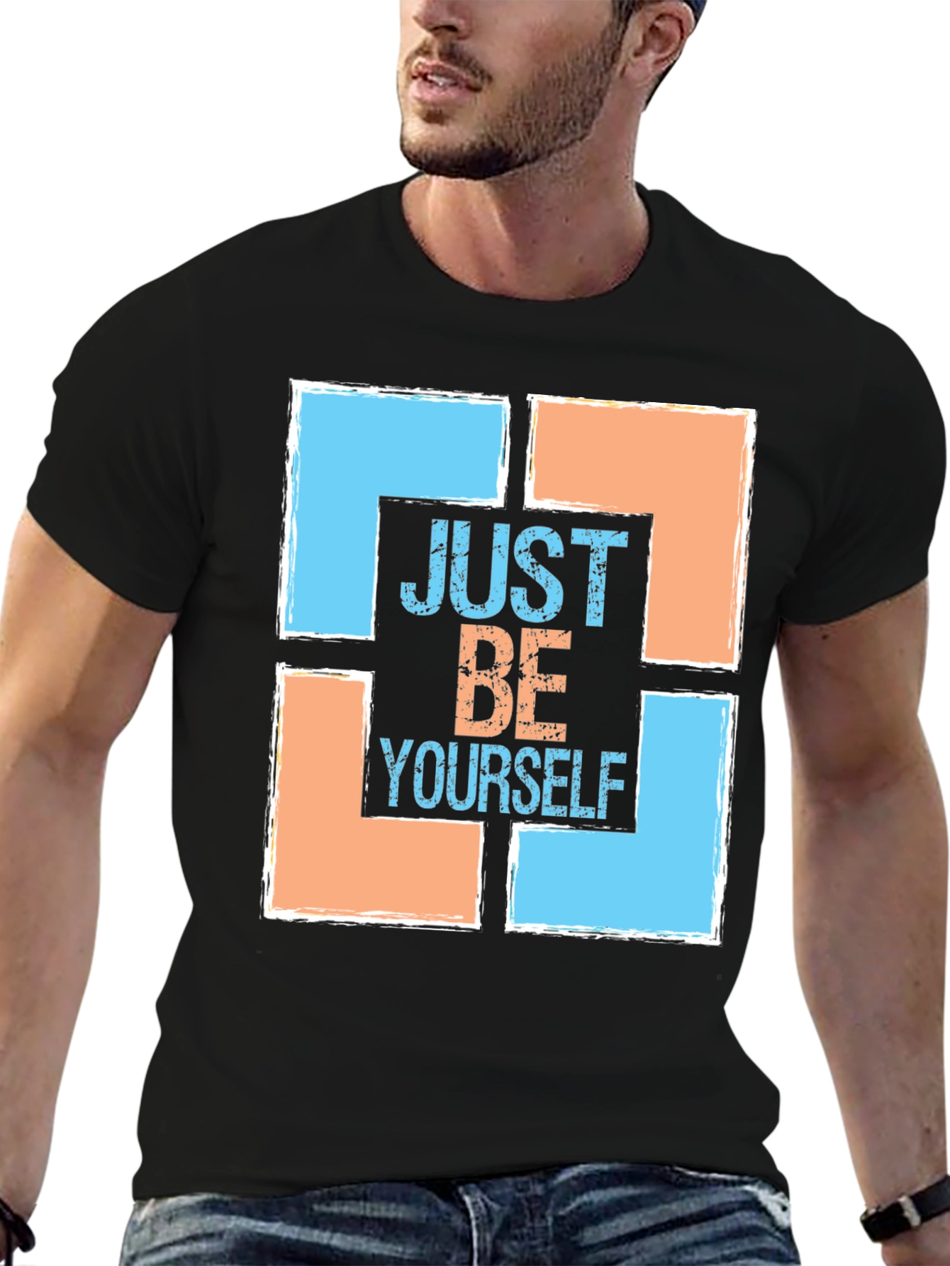 Just Be Yourself Graphic Tee - Trendy Style