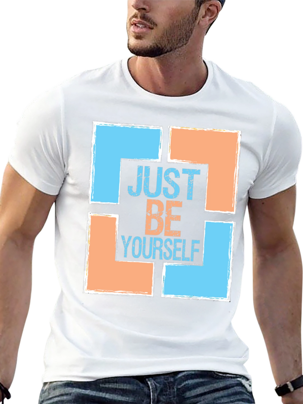 Just Be Yourself Graphic Tee - Trendy Style