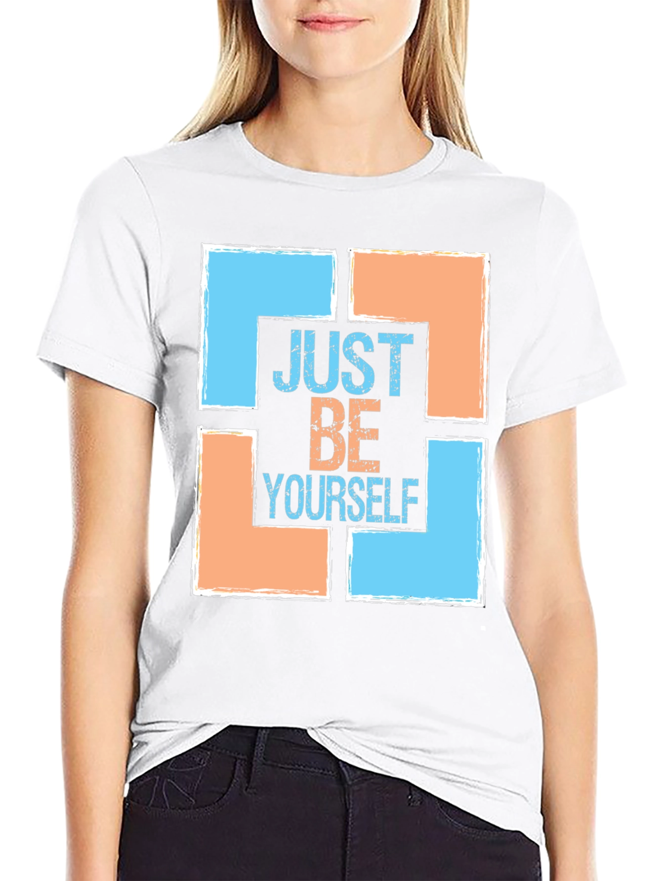 Just Be Yourself Graphic Tee - Trendy Style