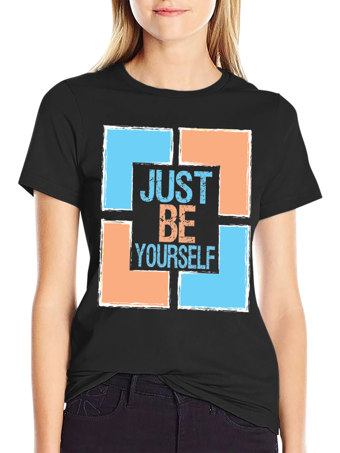 Just Be Yourself Graphic Tee - Trendy Style