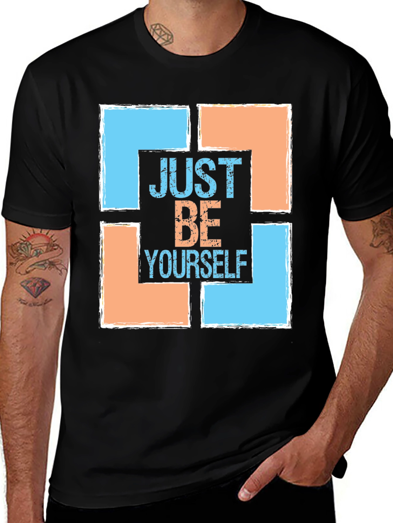 Just Be Yourself Graphic Tee - Trendy Style