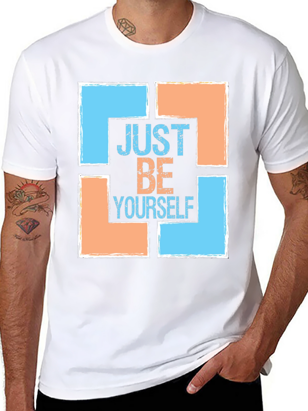Just Be Yourself Graphic Tee - Trendy Style