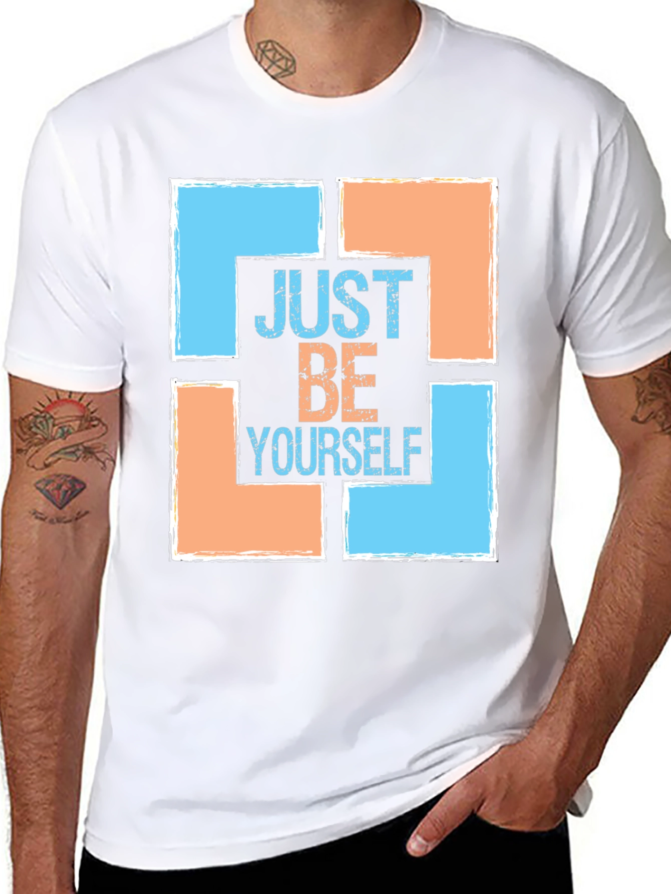 Just Be Yourself Graphic Tee - Trendy Style