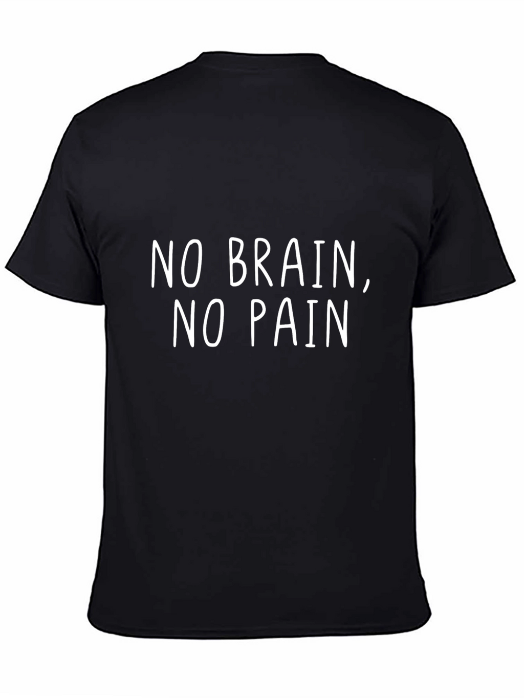 No Brain No Pain Graphic Tee - Black