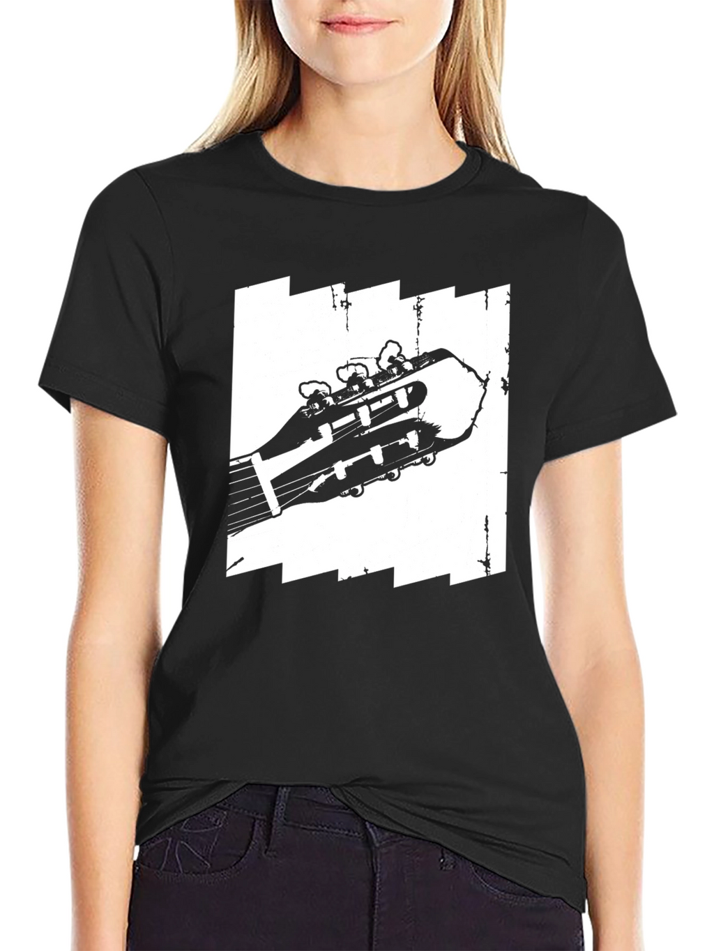 Guitar Headstock Graphic Tee - Music Lovers T-Shirt