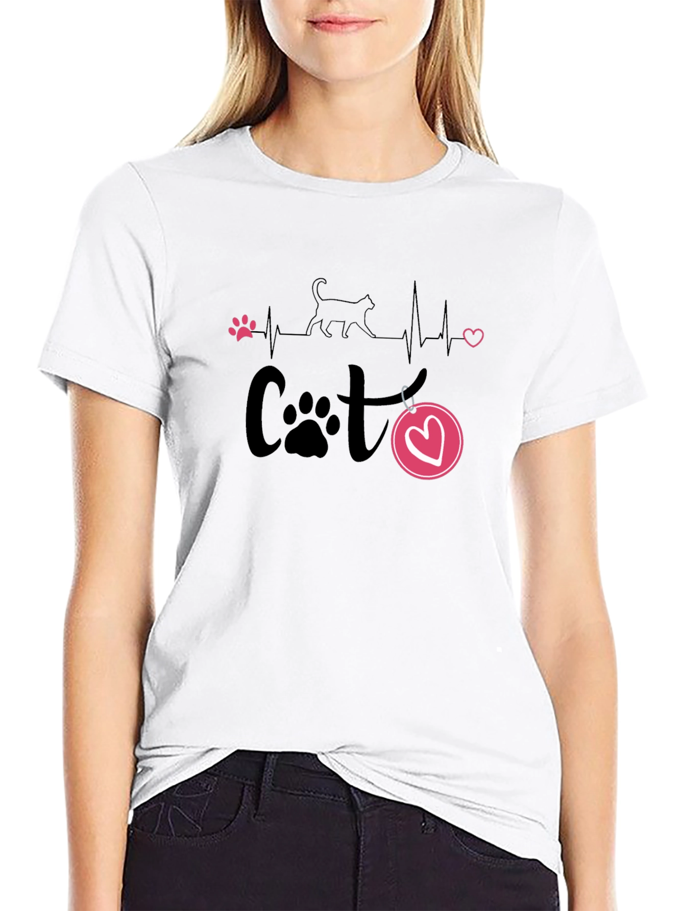 Cat Lover Heartbeat T-Shirt