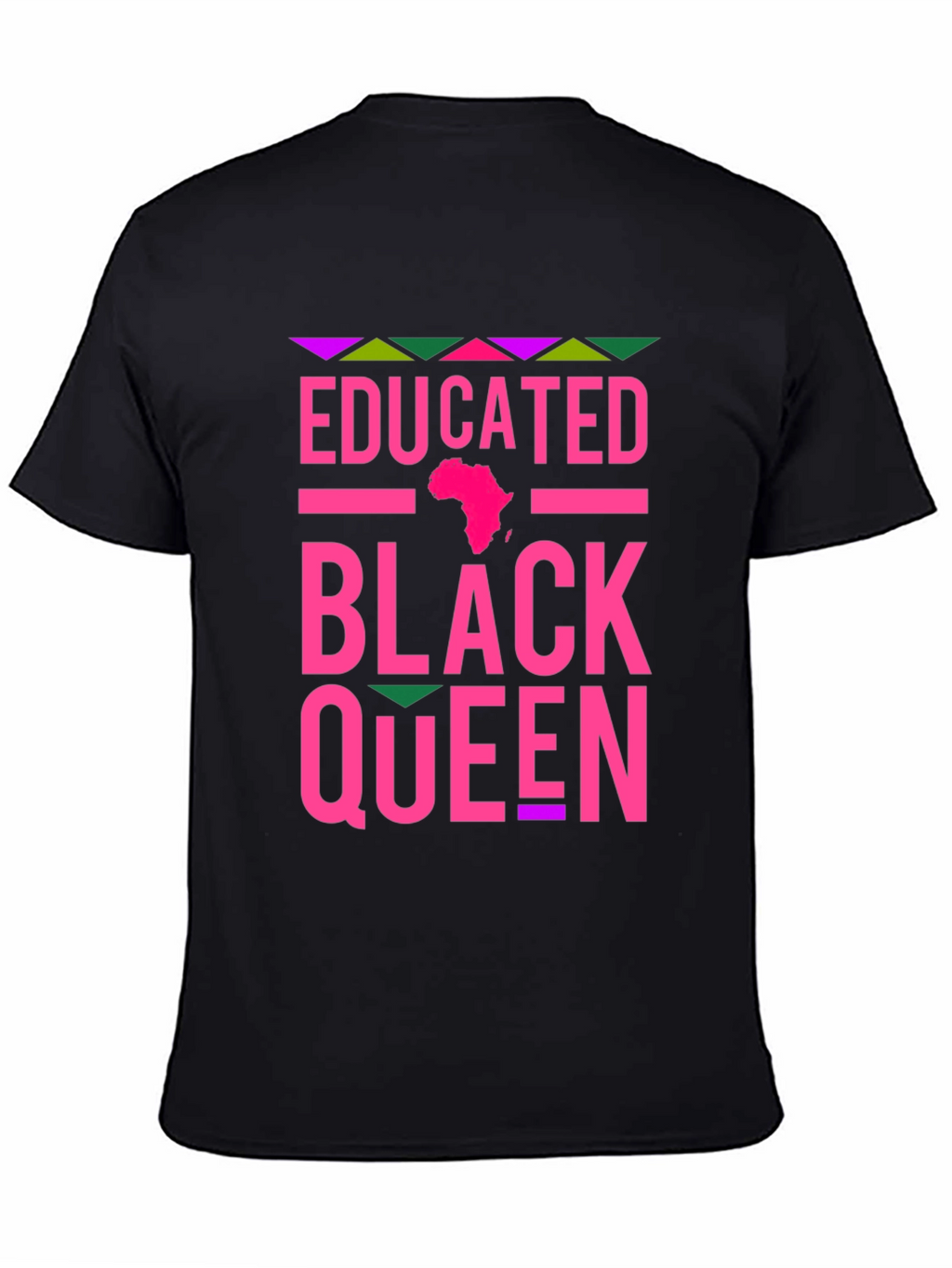 Educated Black Queen T-Shirt - Pink Design