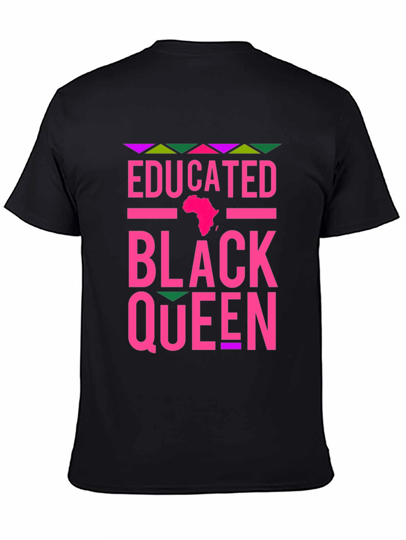 Educated Black Queen T-Shirt - Pink Design