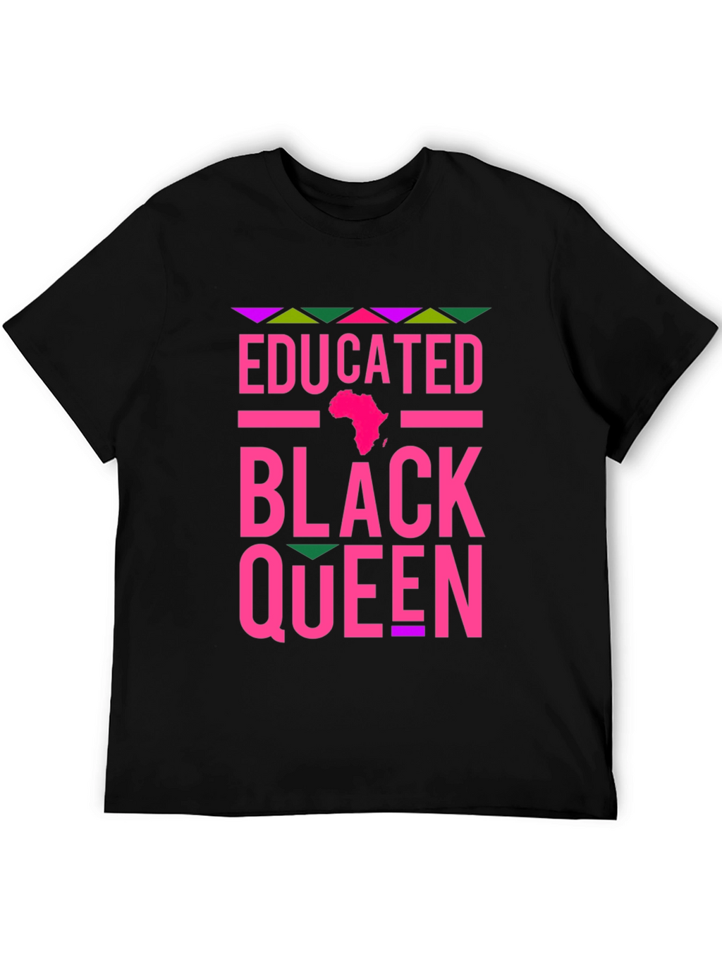 Educated Black Queen T-Shirt - Pink Design