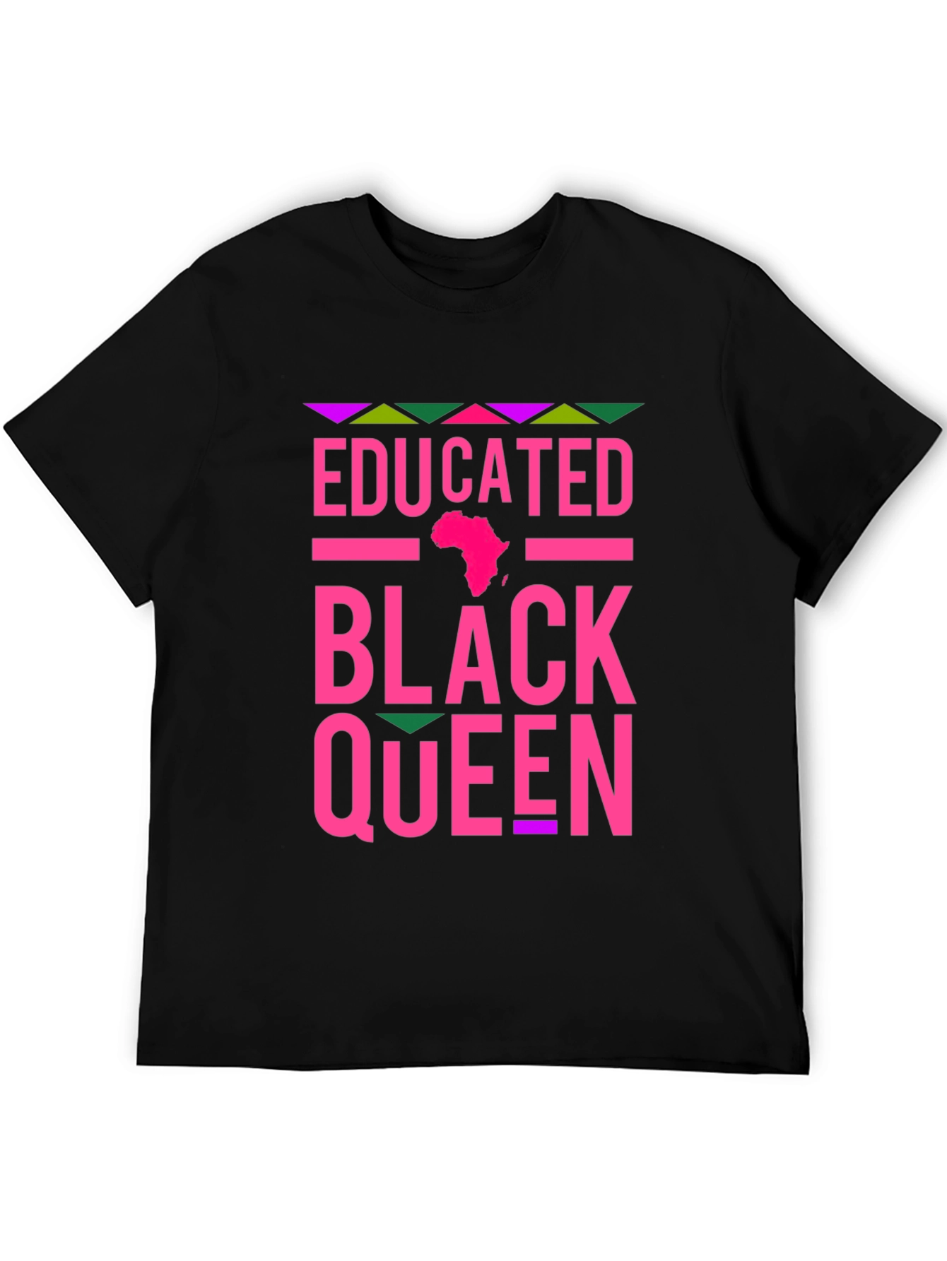 Educated Black Queen T-Shirt - Pink Design