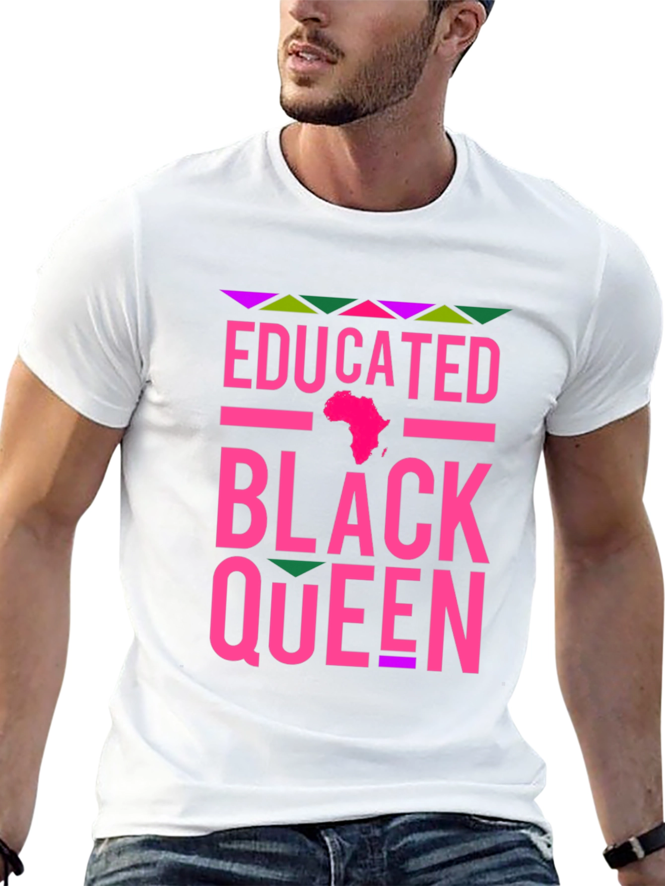 Educated Black Queen T-Shirt - Pink Design