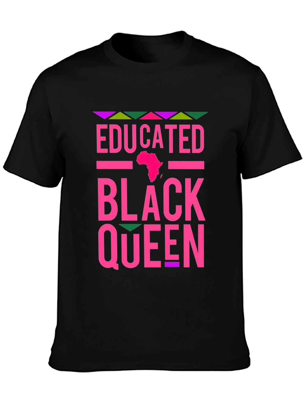 Educated Black Queen T-Shirt - Pink Design