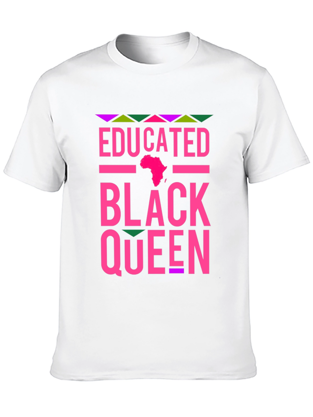 Educated Black Queen T-Shirt - Pink Design