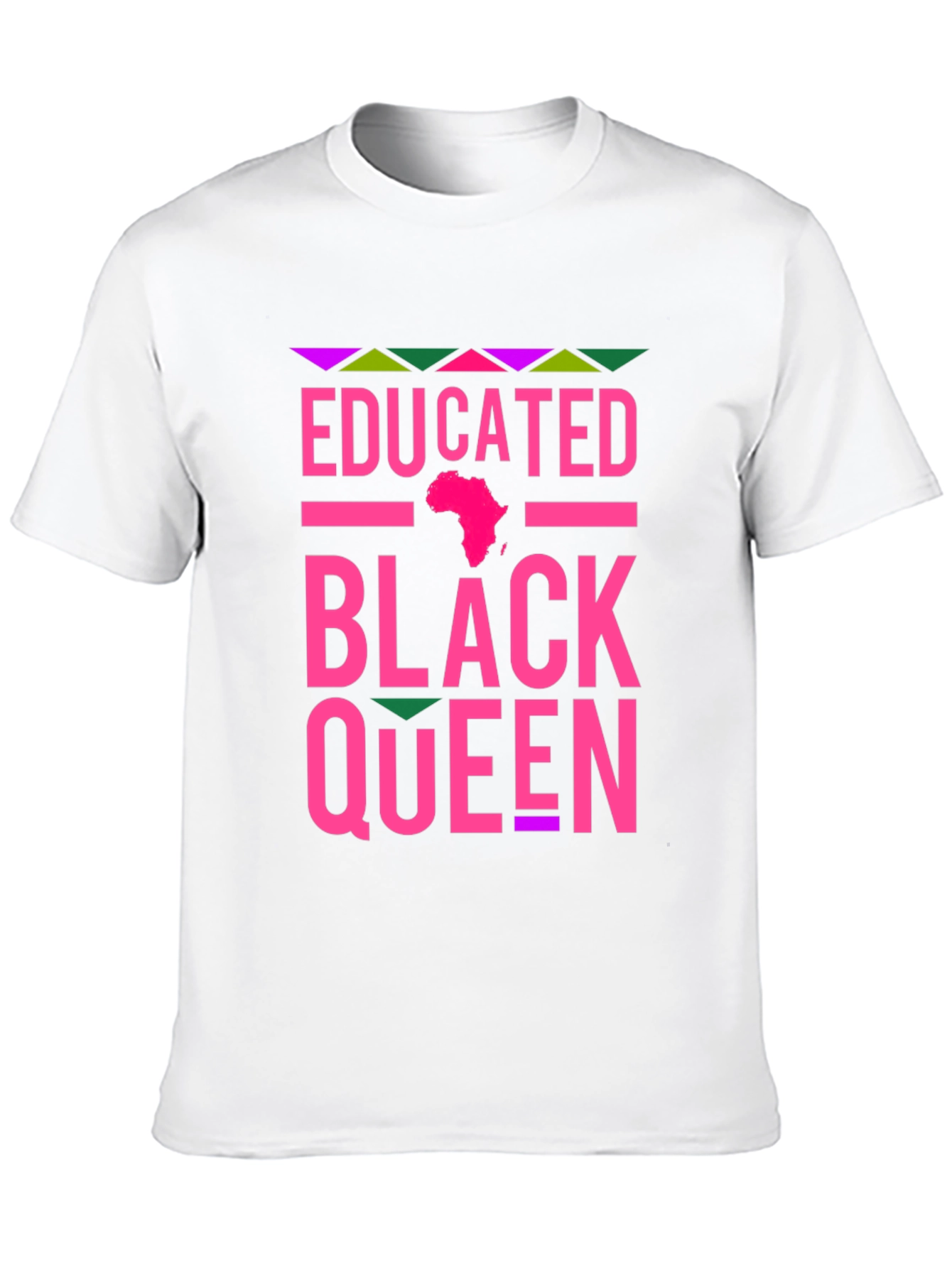 Educated Black Queen T-Shirt - Pink Design