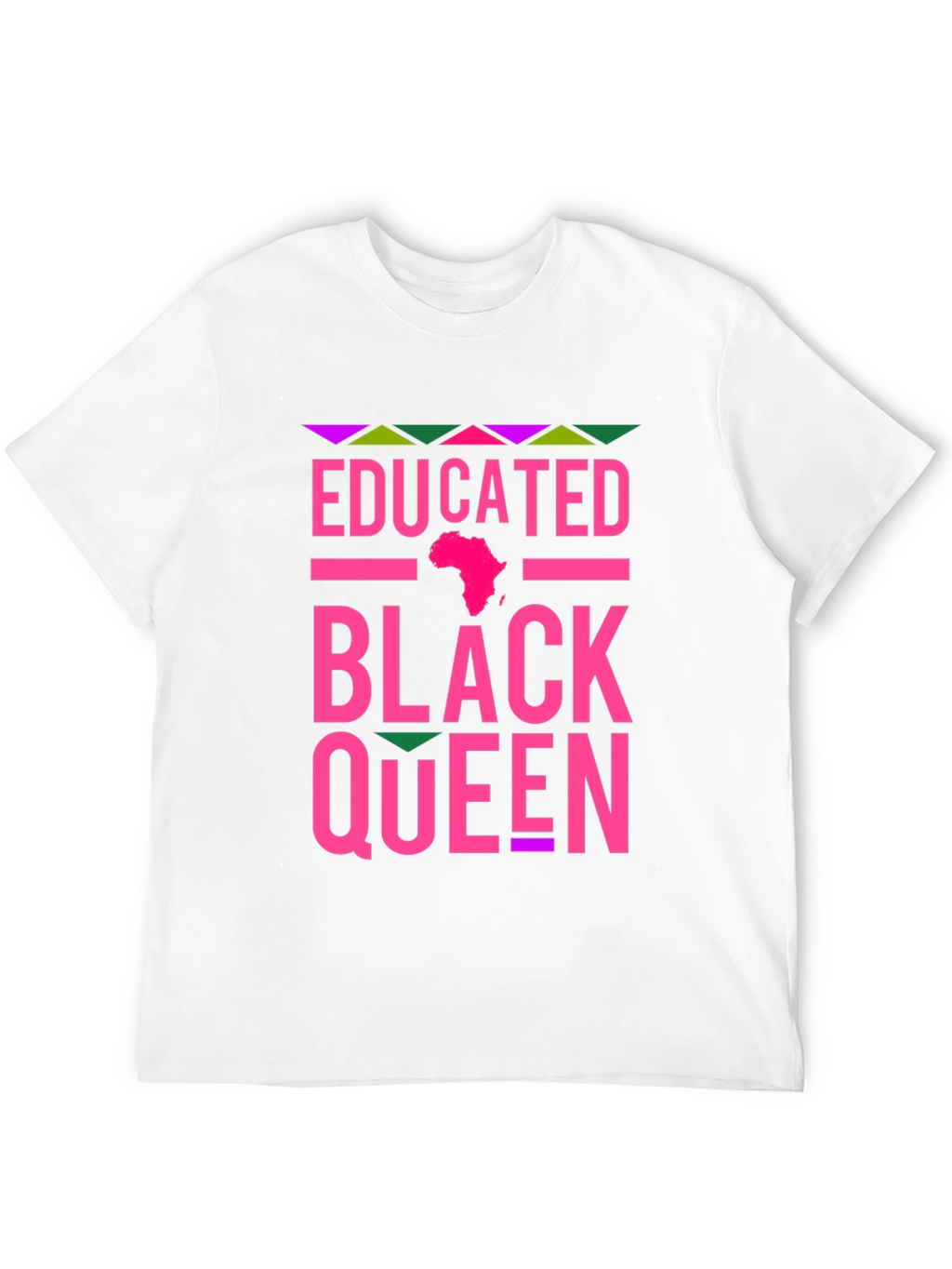 Educated Black Queen T-Shirt - Pink Design
