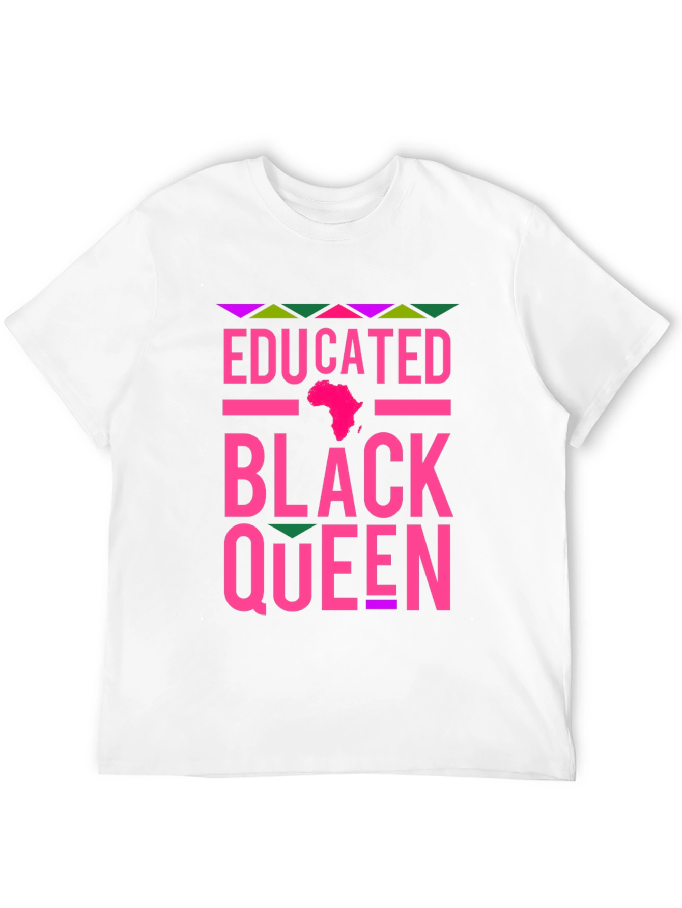 Educated Black Queen T-Shirt - Pink Design