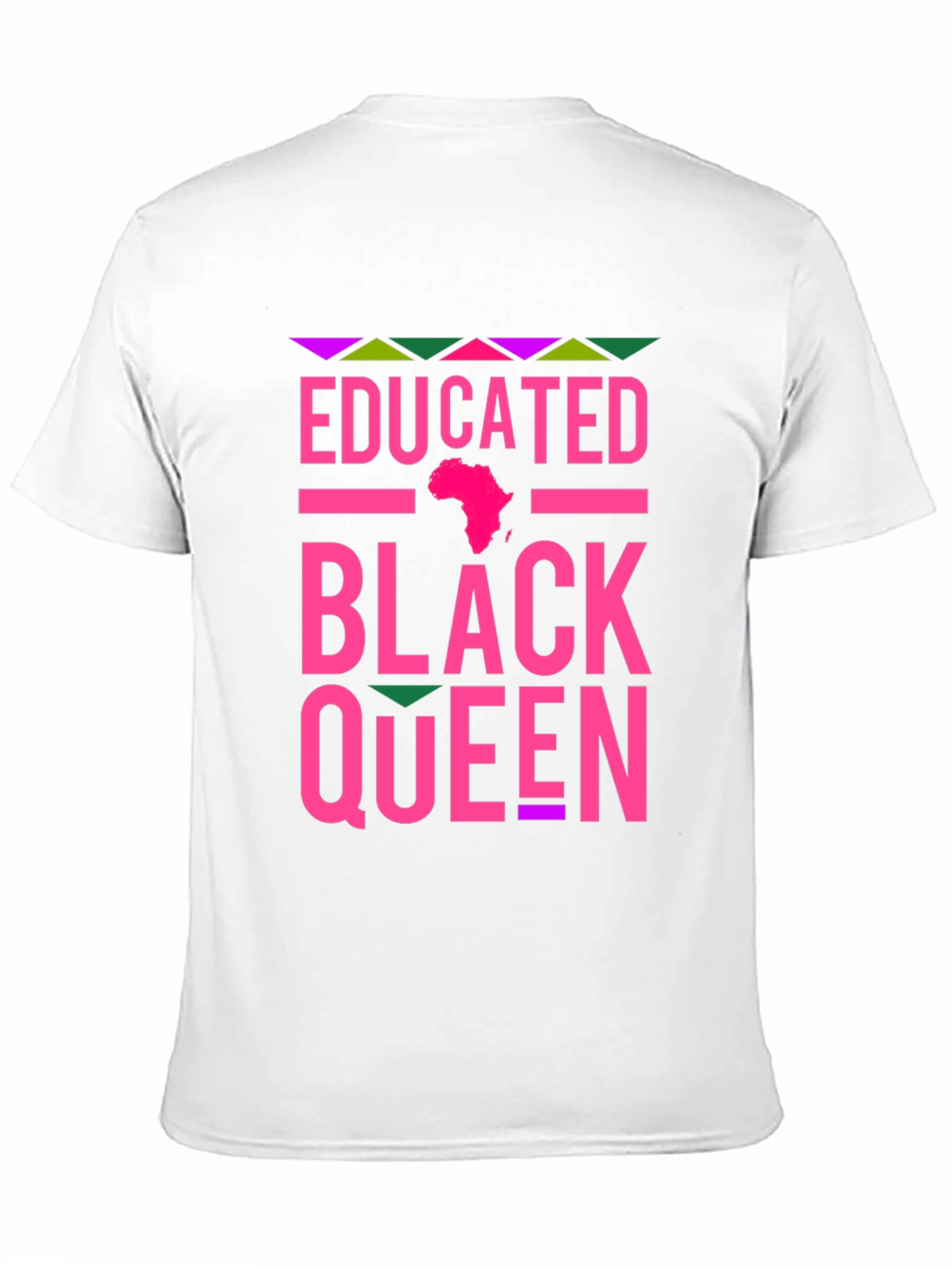 Educated Black Queen T-Shirt - Pink Design