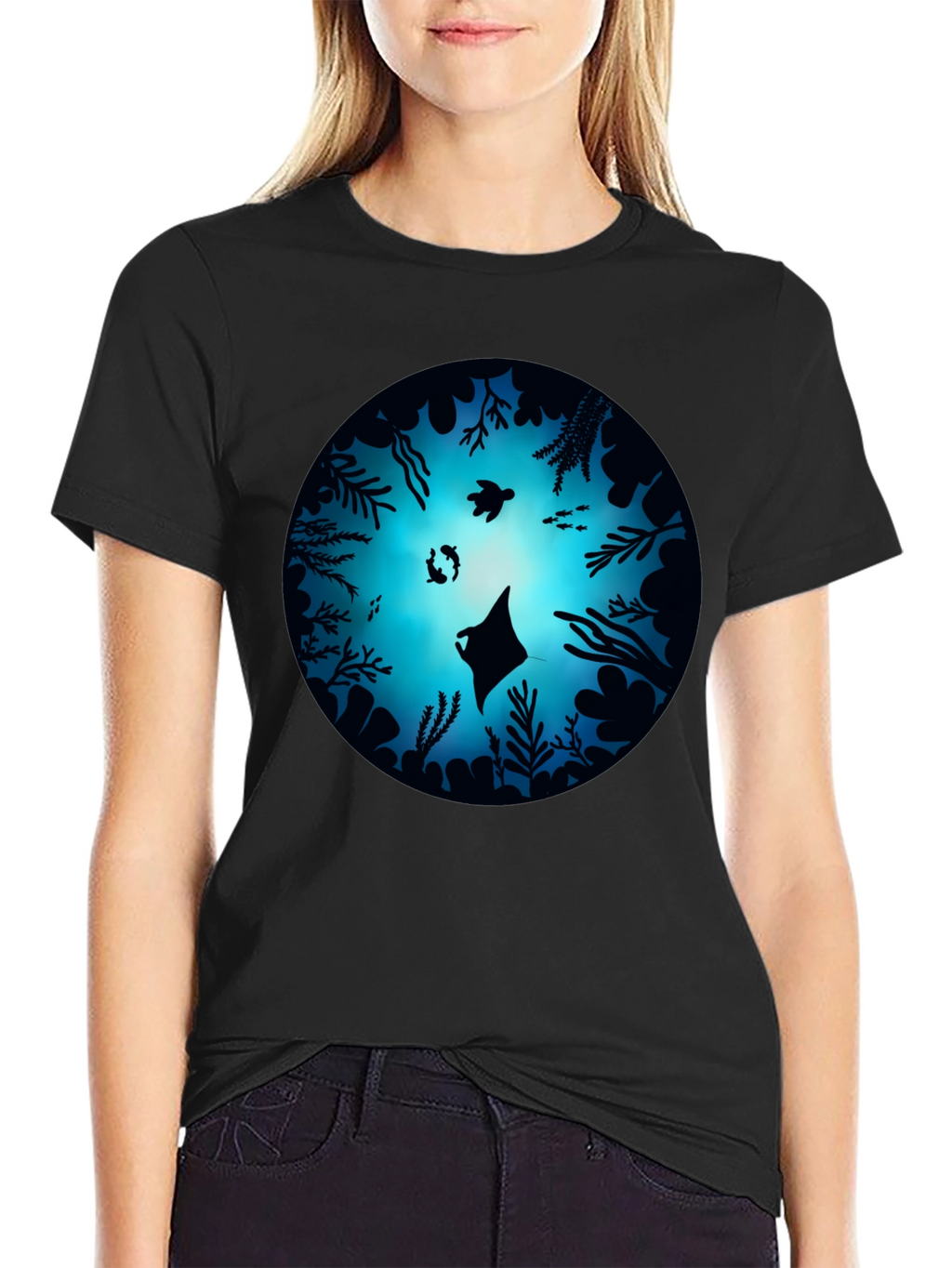 Ocean Depths Graphic Black T-Shirt