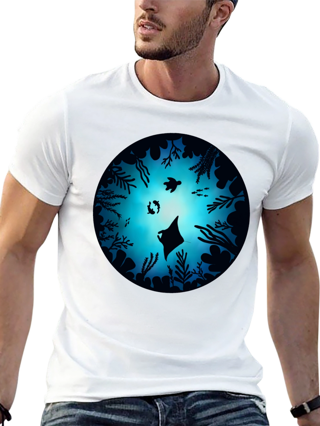 Ocean Depths Graphic Black T-Shirt