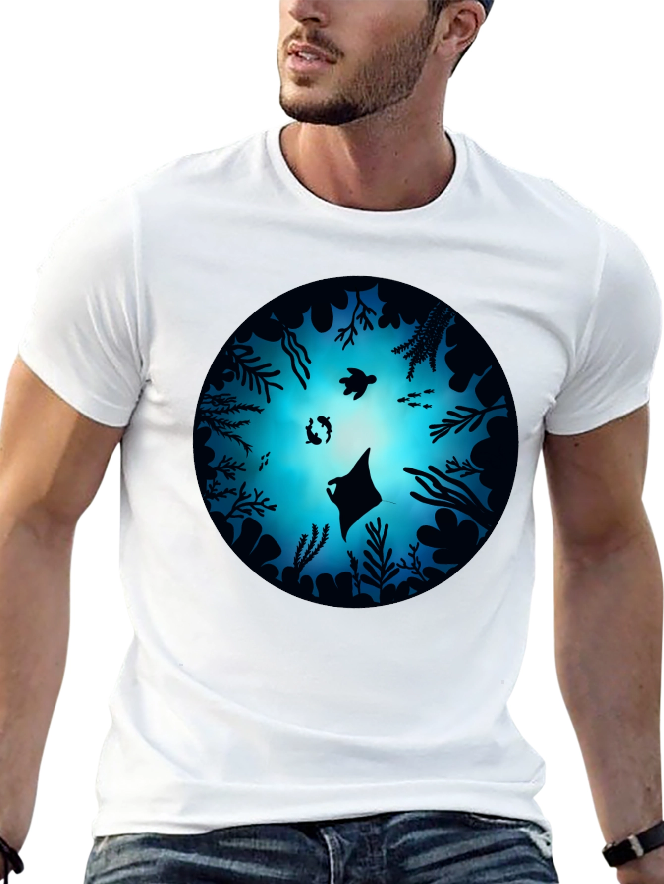 Ocean Depths Graphic Black T-Shirt